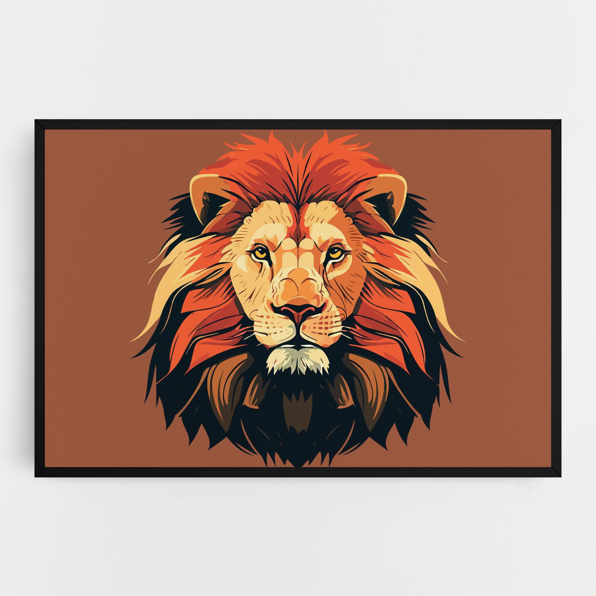 Картина на платно African Lion mockup 0