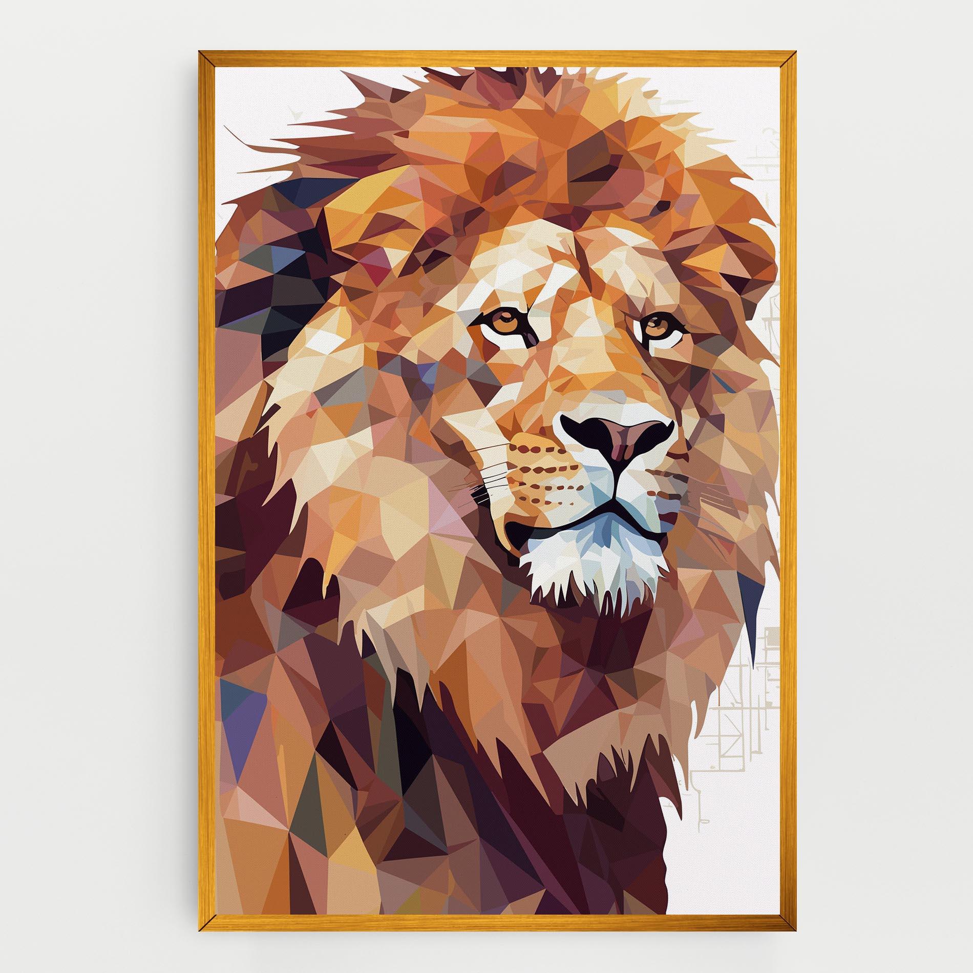 Картина на платно Artistic Lion Head mockup 0
