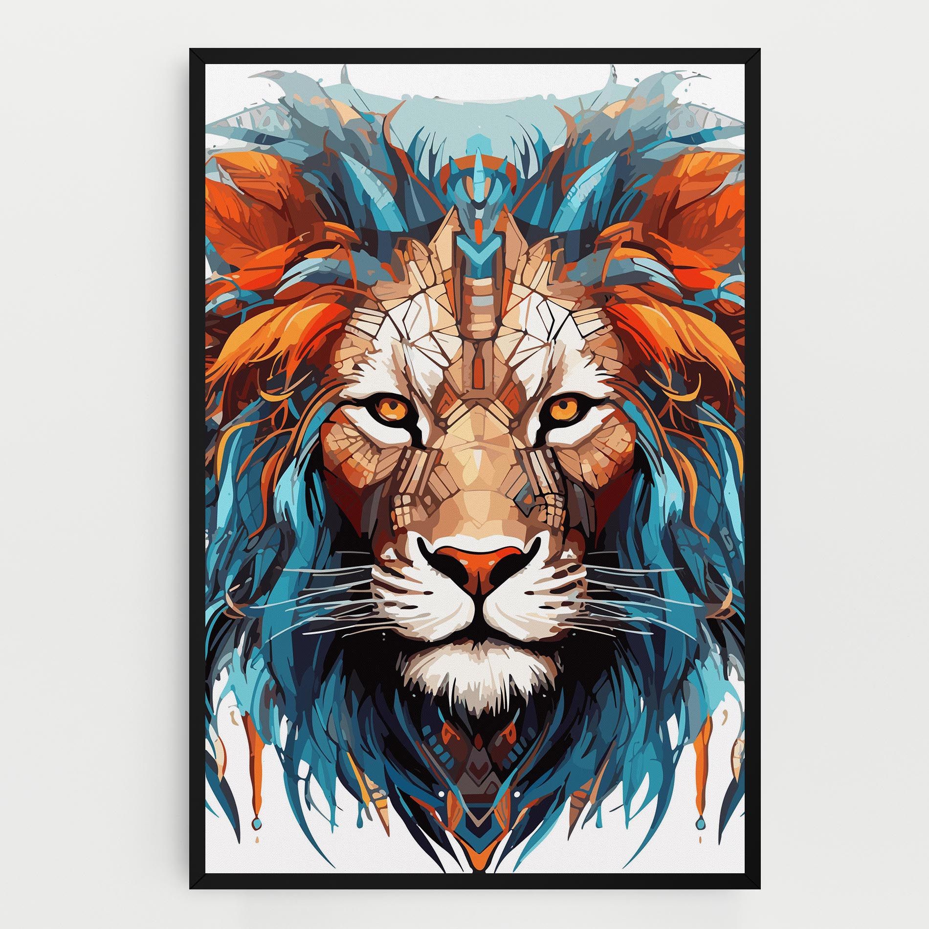 Blue Orange Lion mockup 0