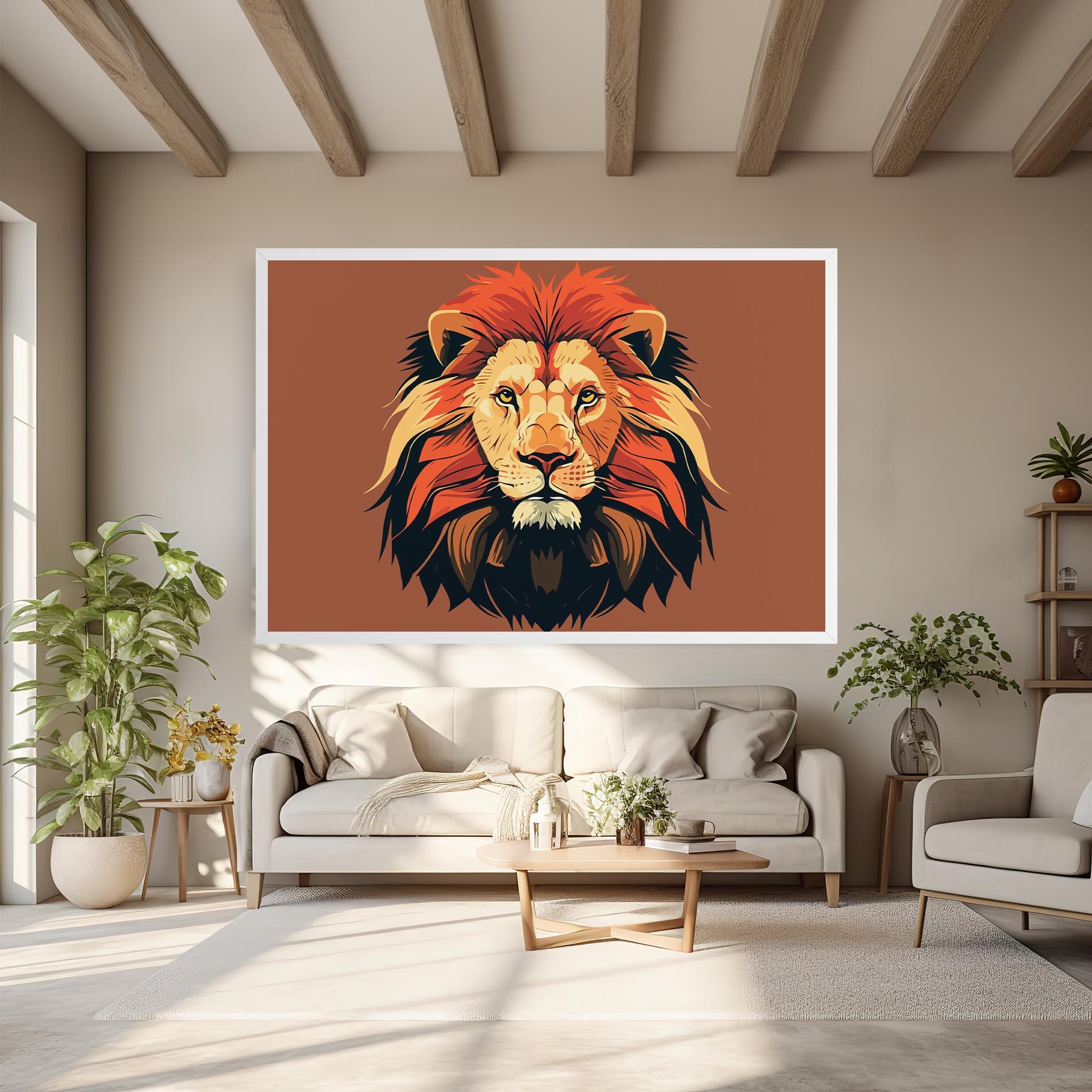 Картина на платно African Lion mockup 6