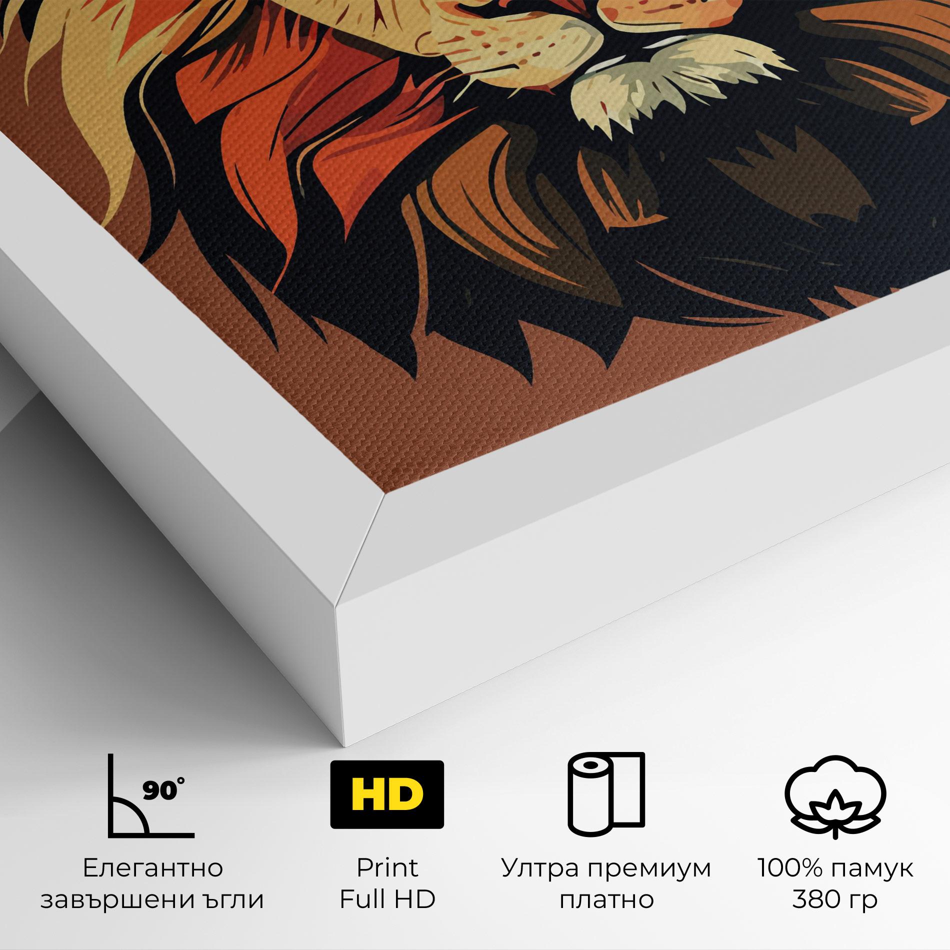 Картина на платно African Lion mockup 4