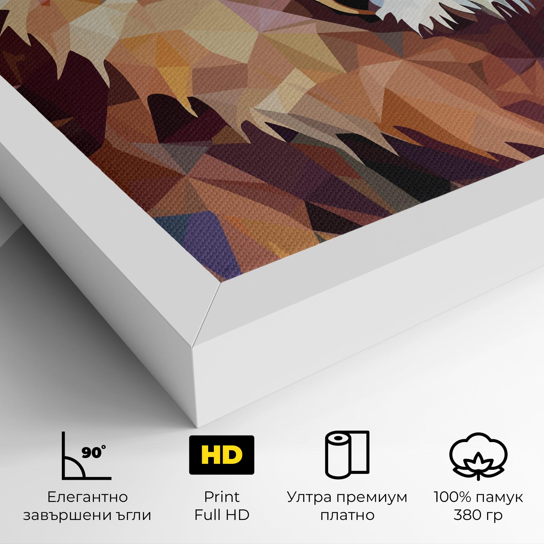 Картина на платно Artistic Lion Head mockup 4