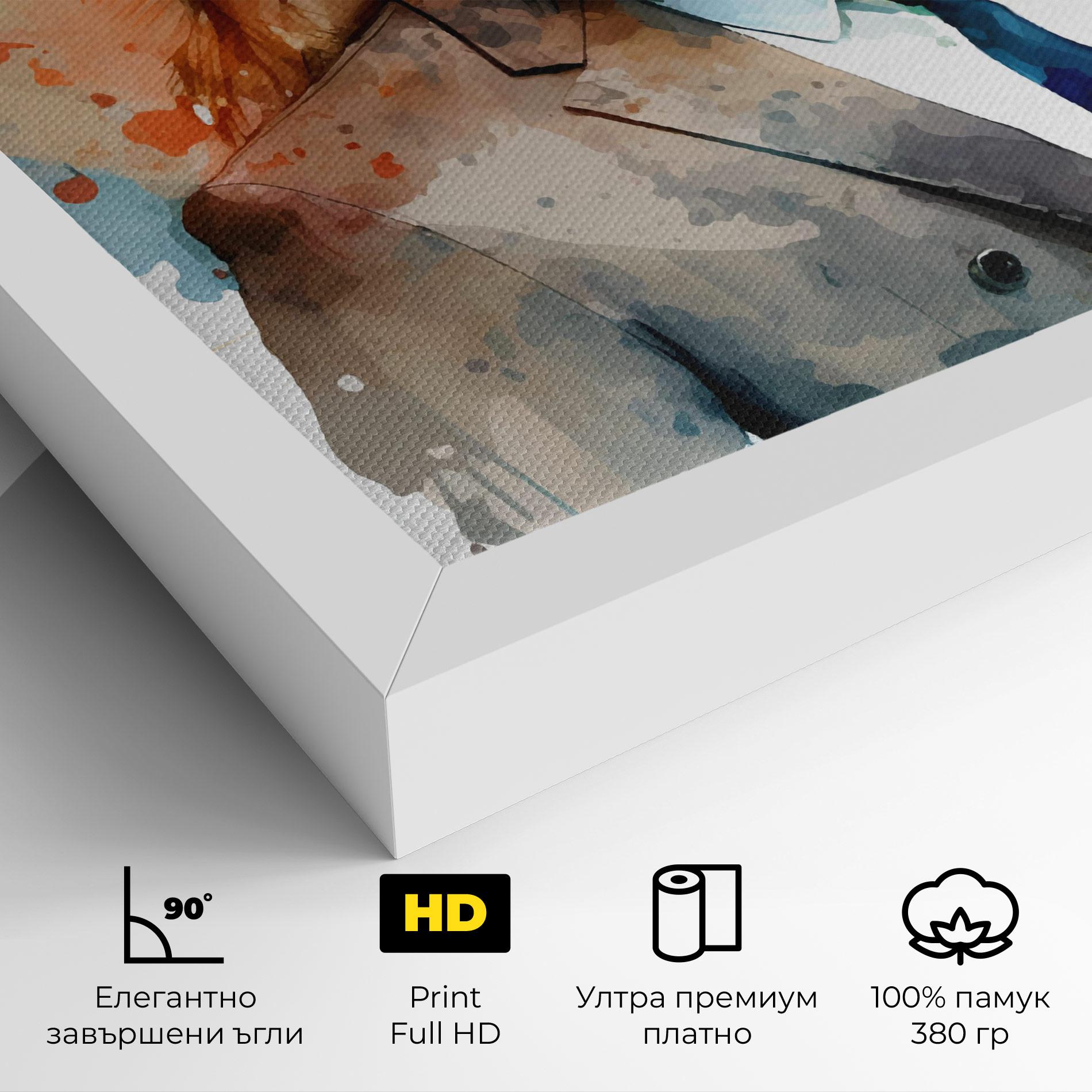 Картина на платно Brown Suit Lion mockup 4