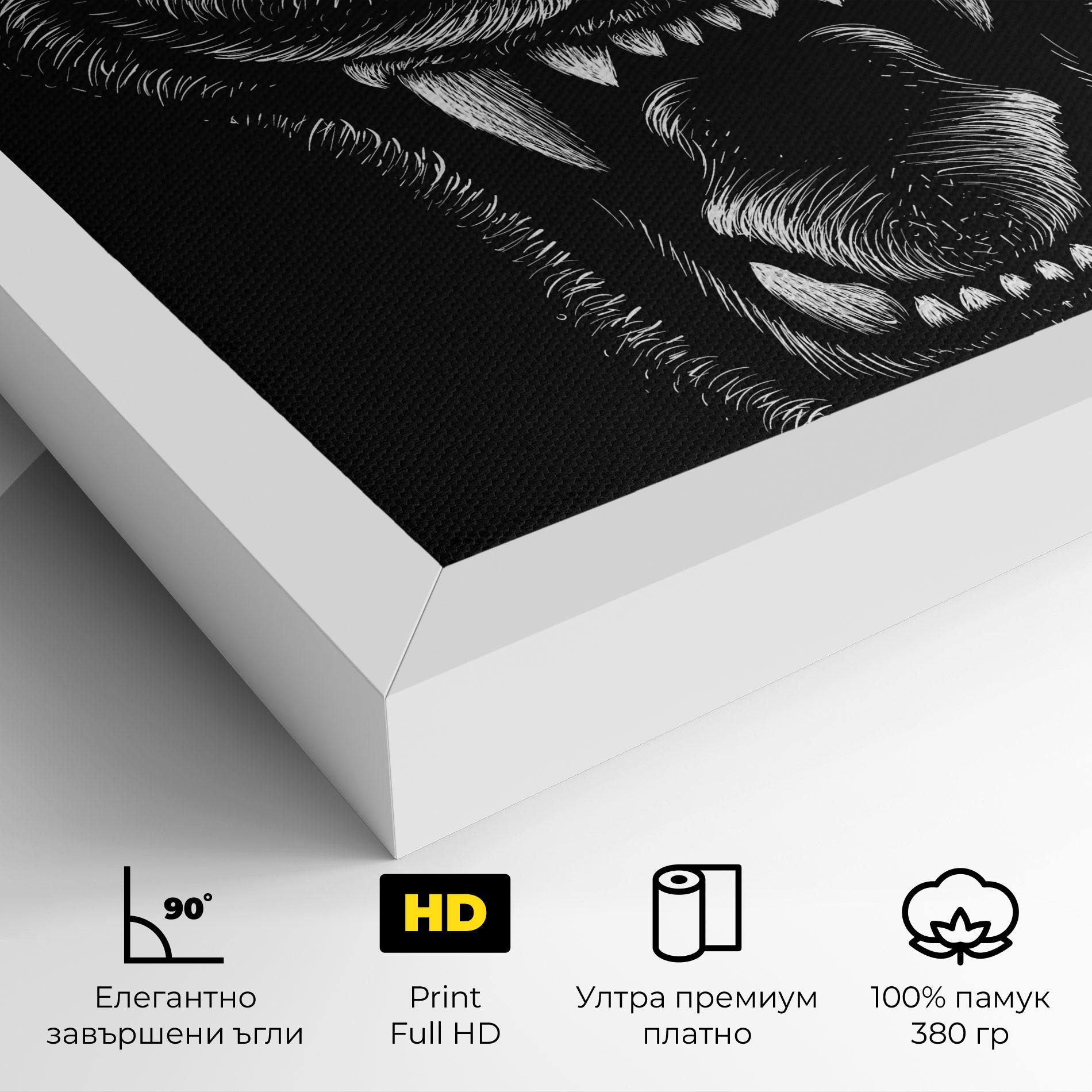 Картина на платно Lion Bite mockup 4