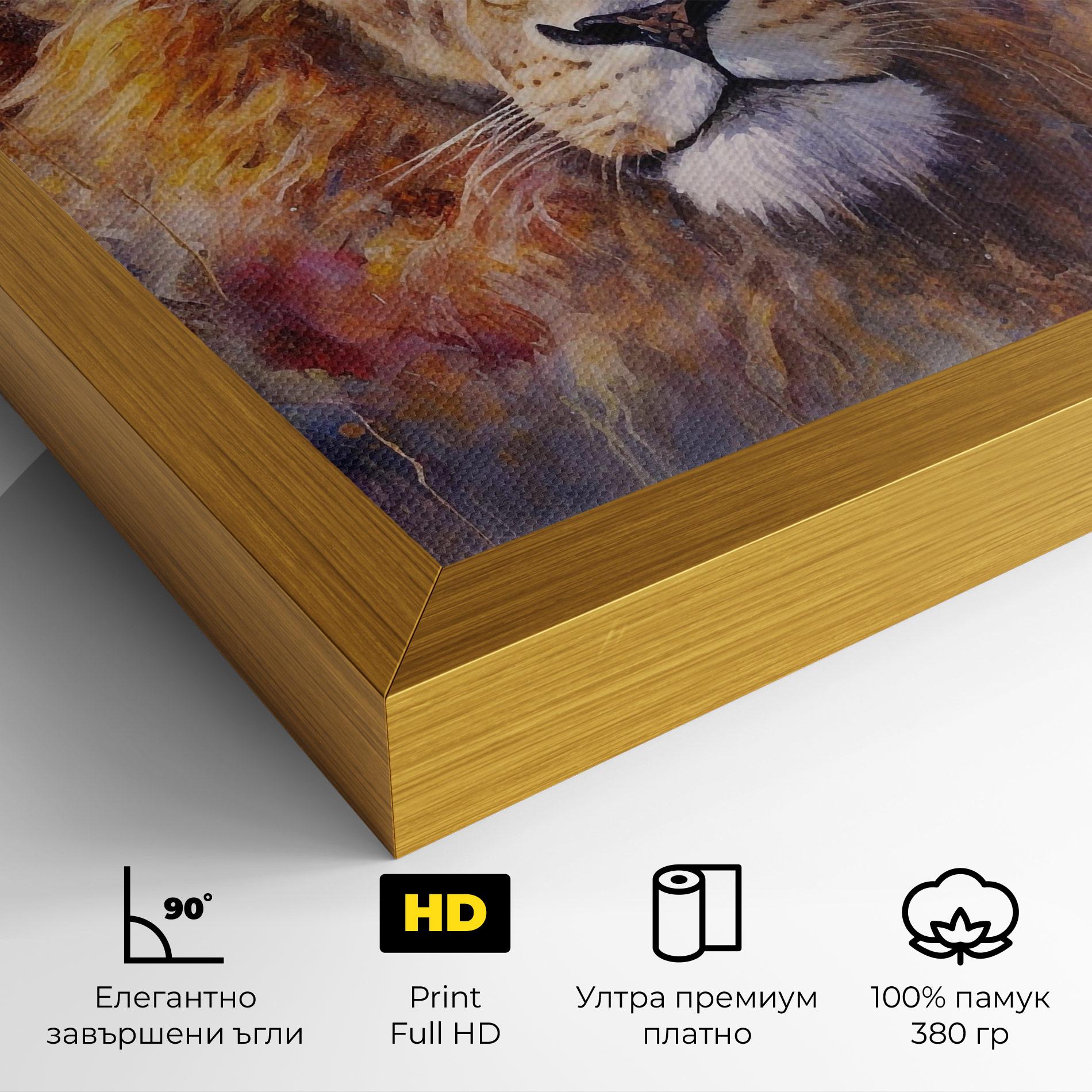 Картина на платно Abstract Lion Head mockup 4