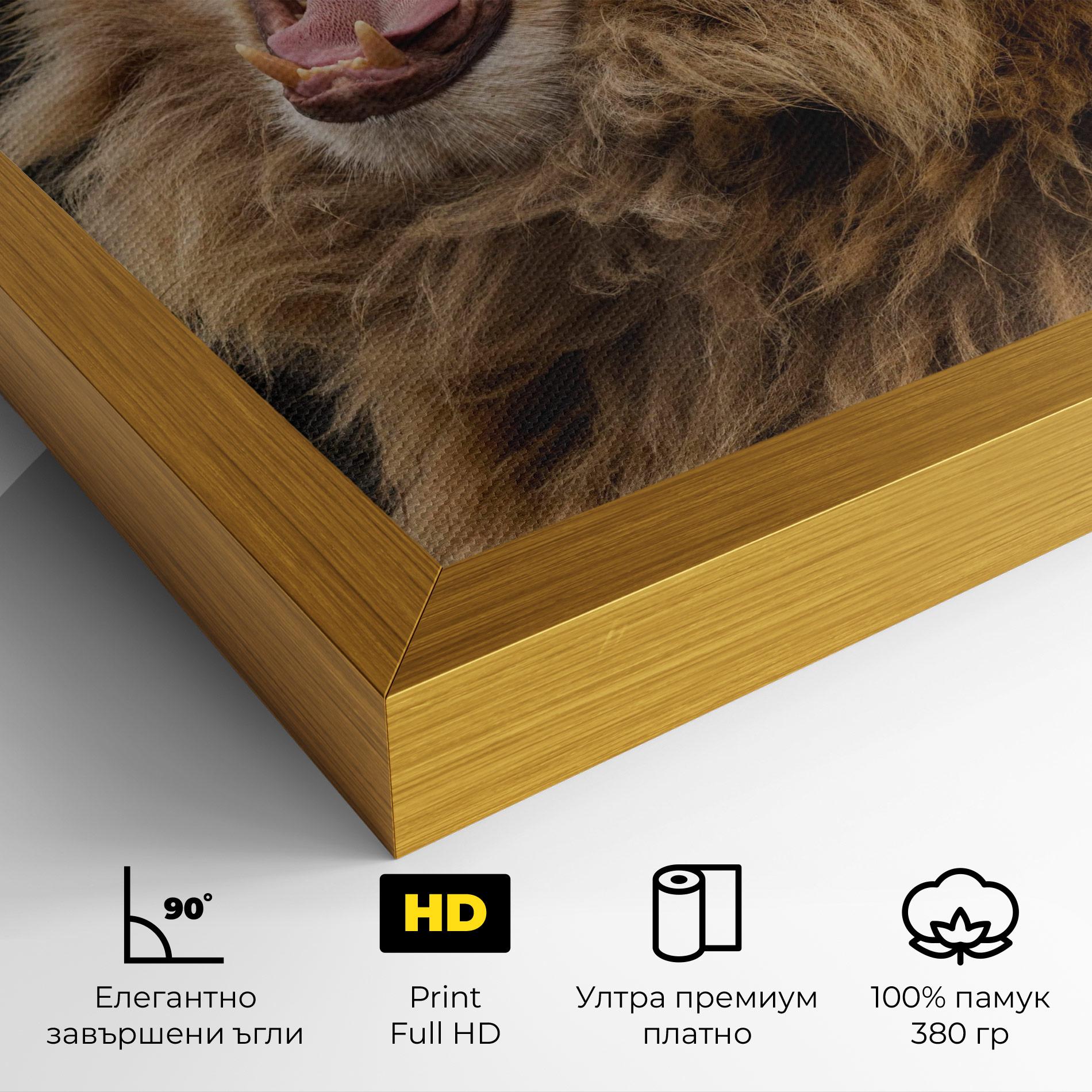 Картина на платно Angry Lion mockup 4