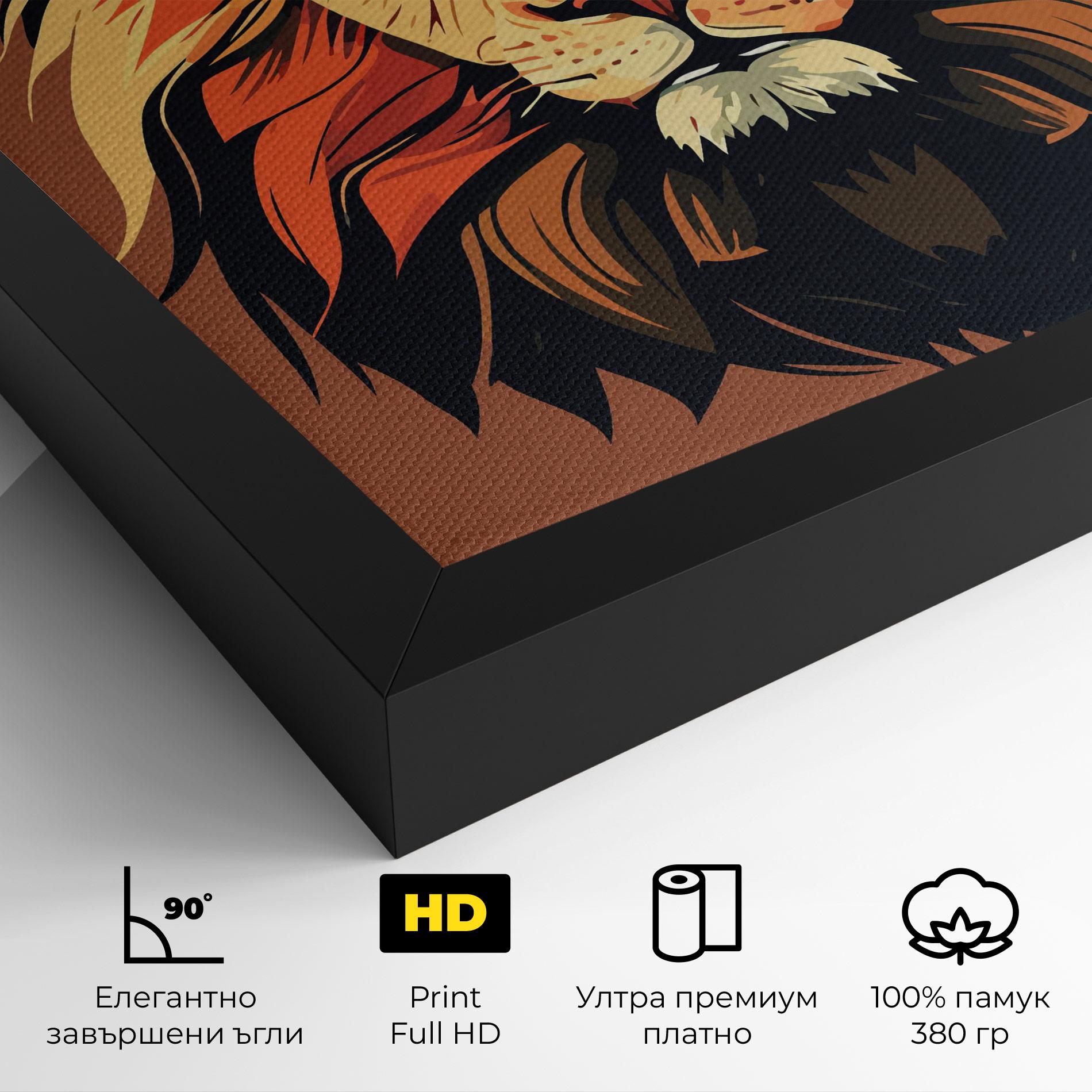 Картина на платно African Lion mockup 4