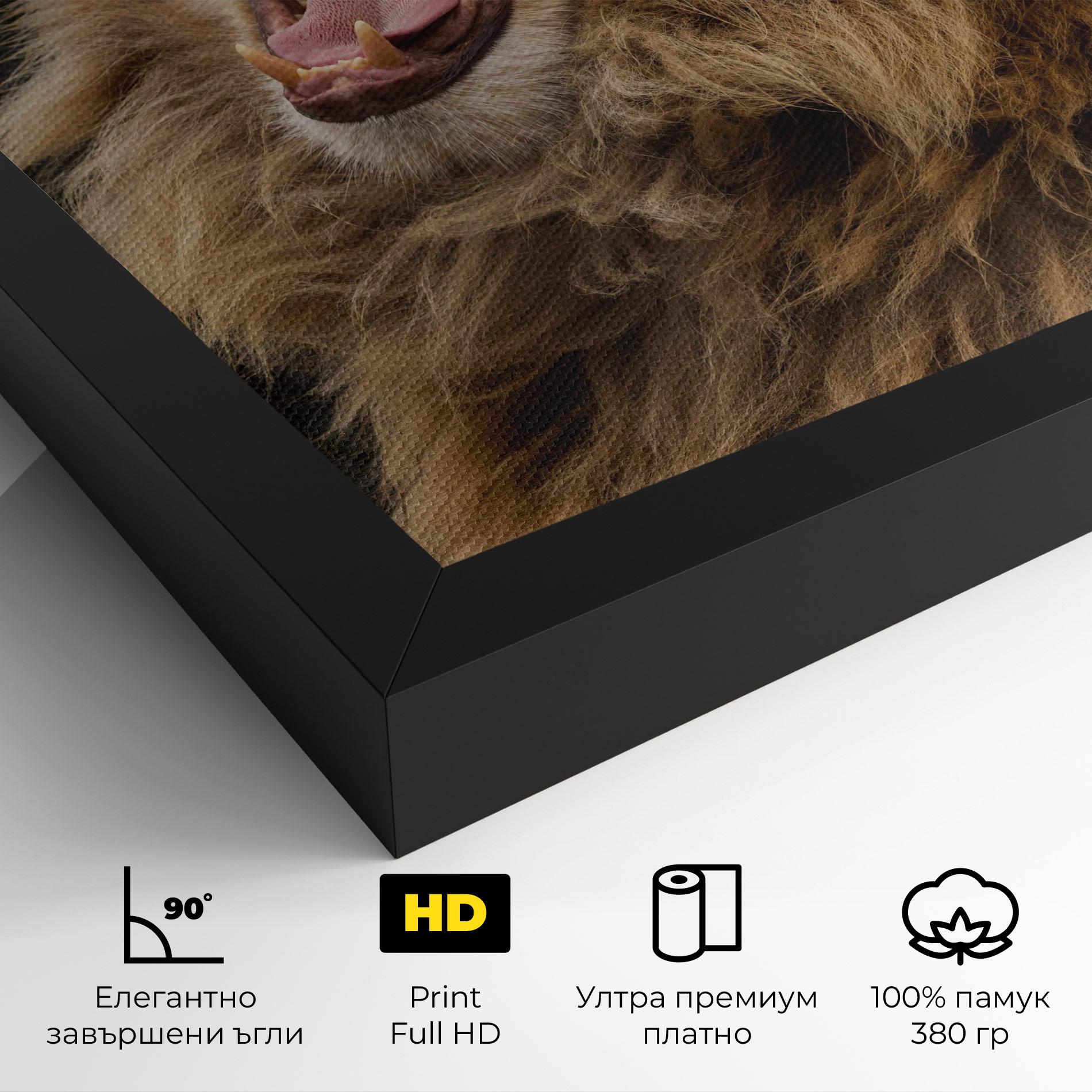 Картина на платно Angry Lion mockup 4