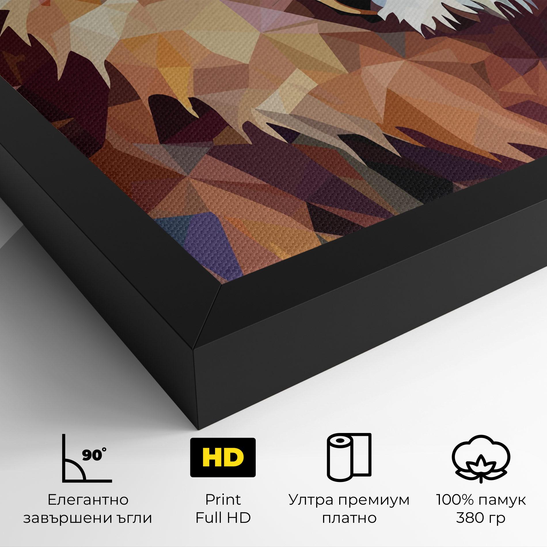 Картина на платно Artistic Lion Head mockup 4