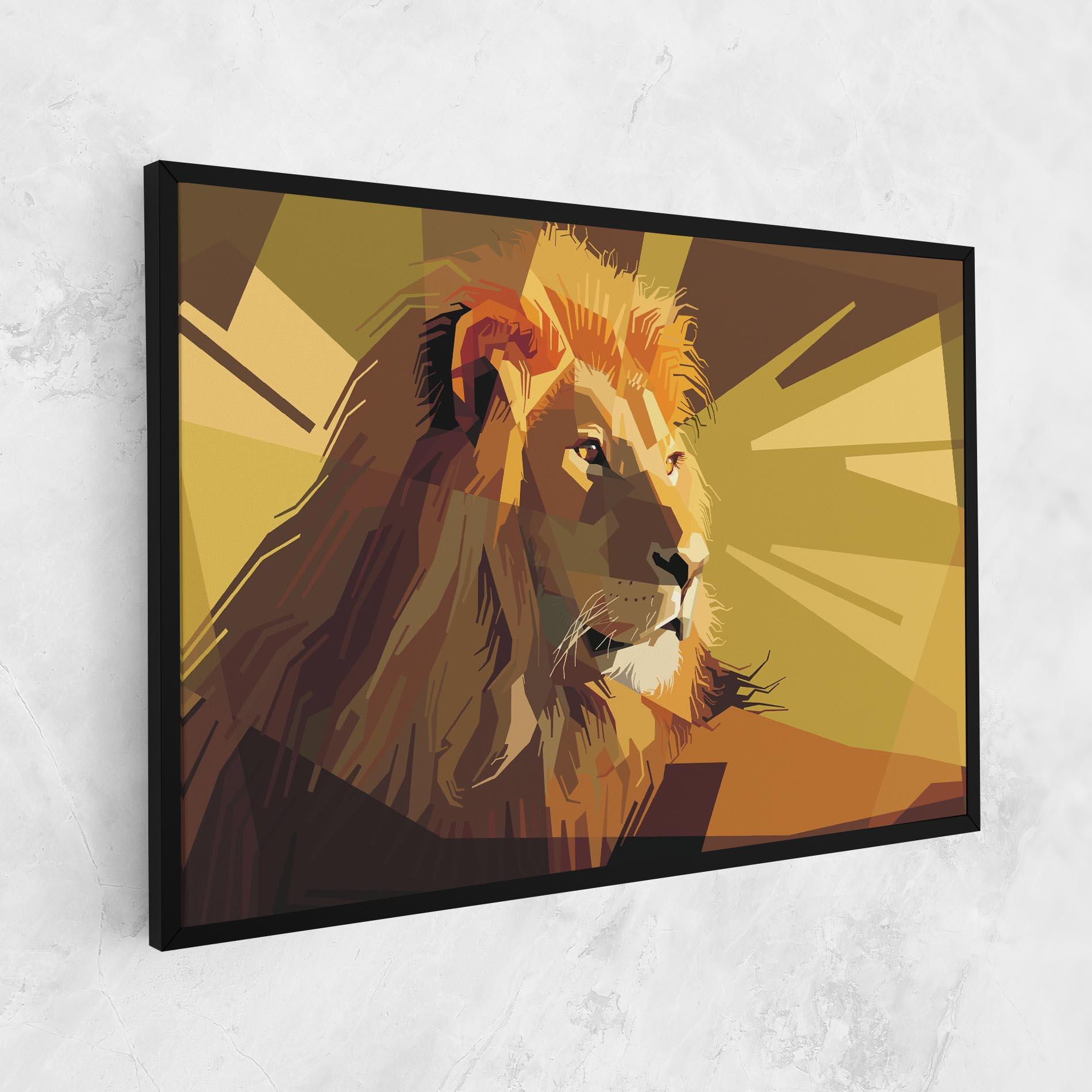 Картина на платно Lion Art mockup 1