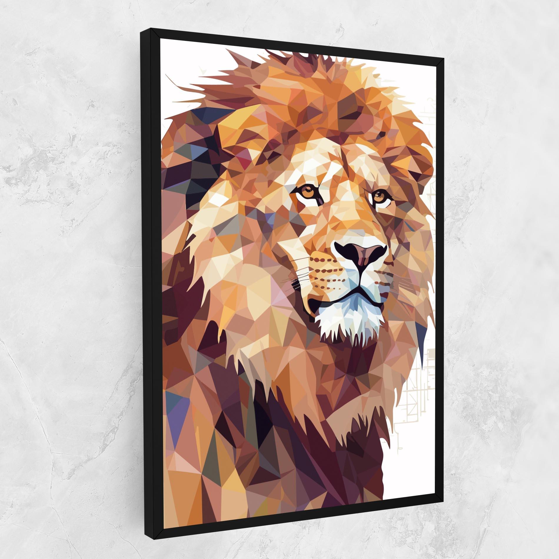 Картина на платно Artistic Lion Head mockup 1
