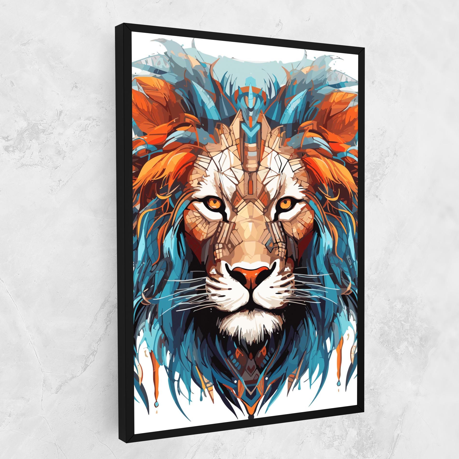 Blue Orange Lion mockup 1