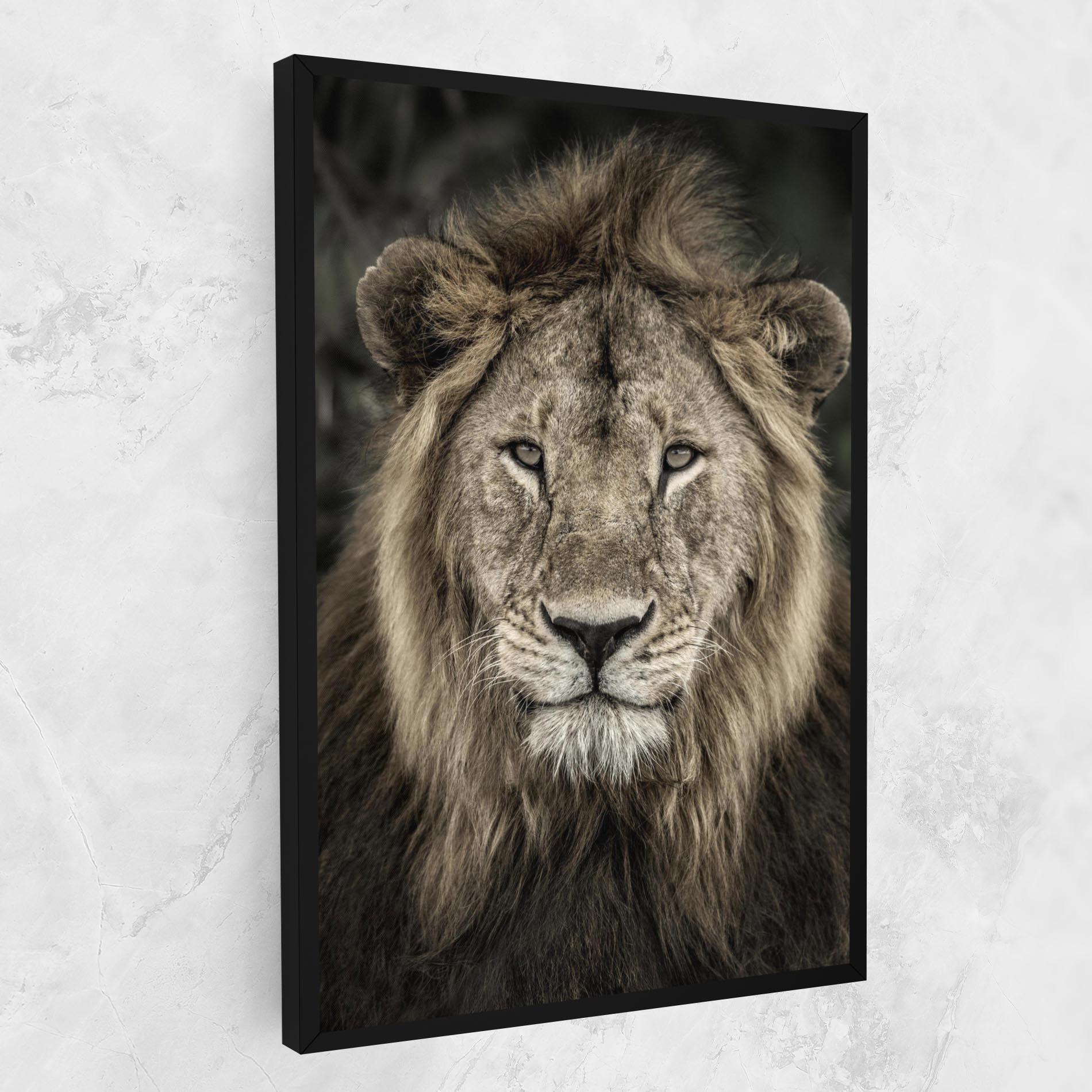Картина на платно Lion Close Up mockup 1