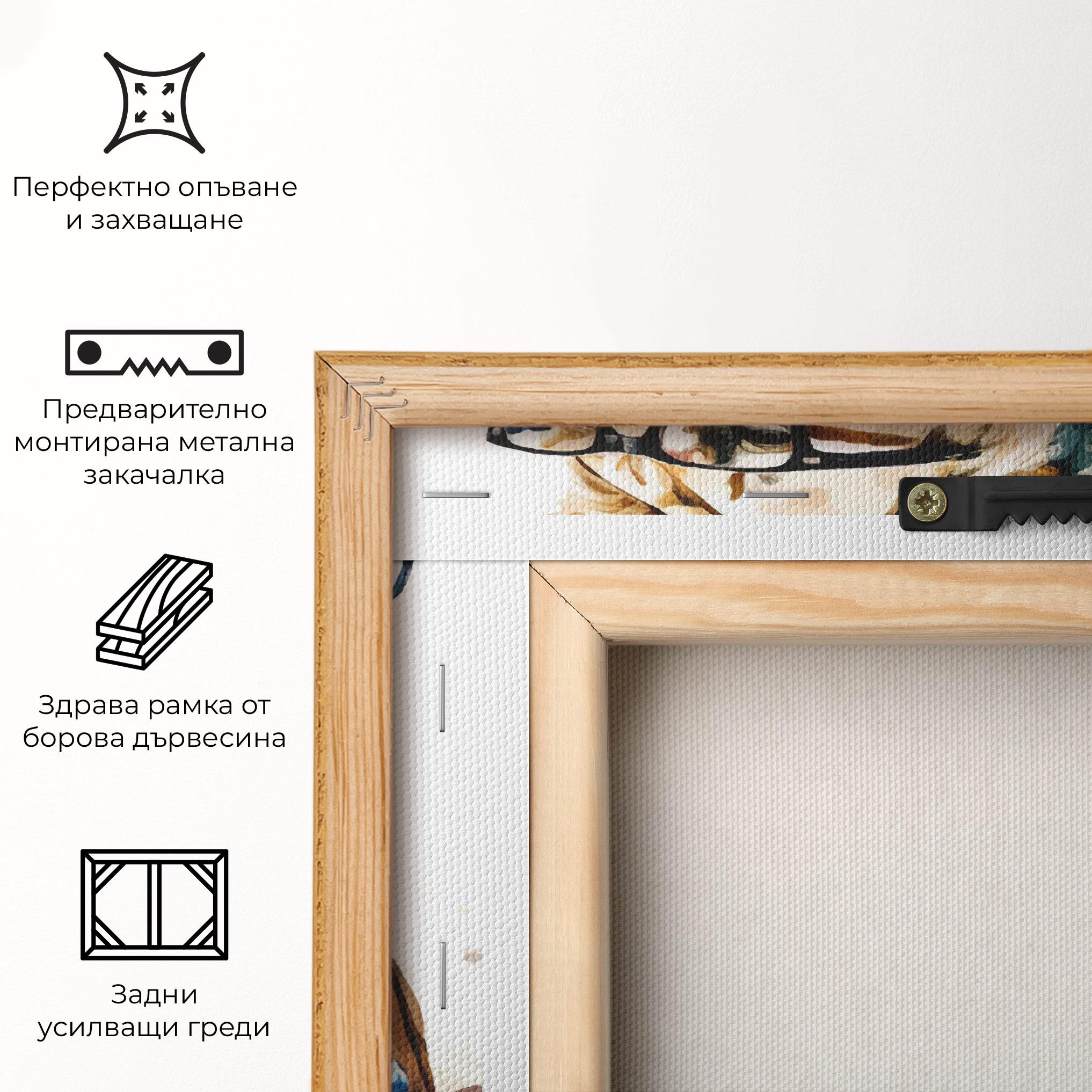 Картина на платно Brown Suit Lion mockup 5