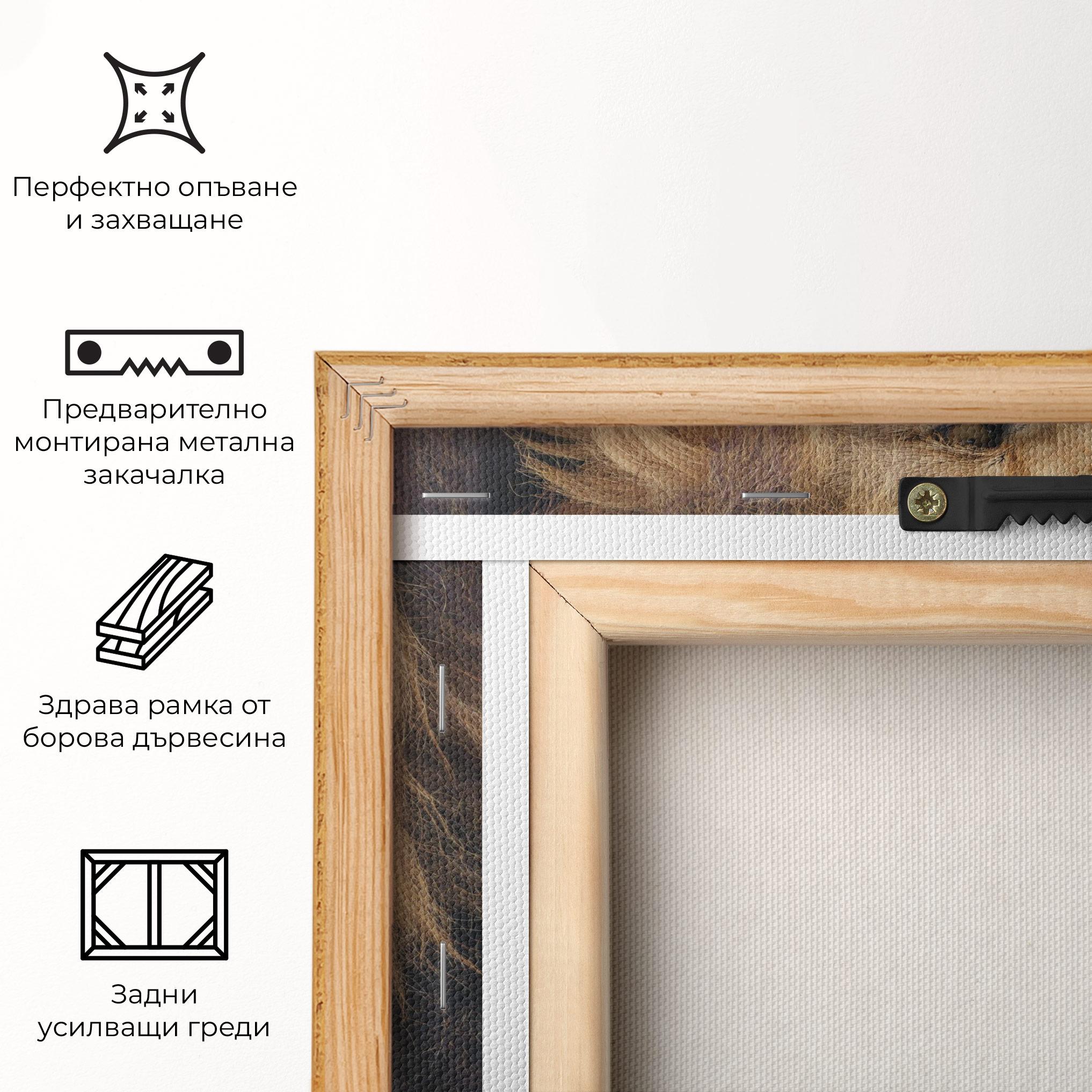 Картина на платно Lion Chilling mockup 5