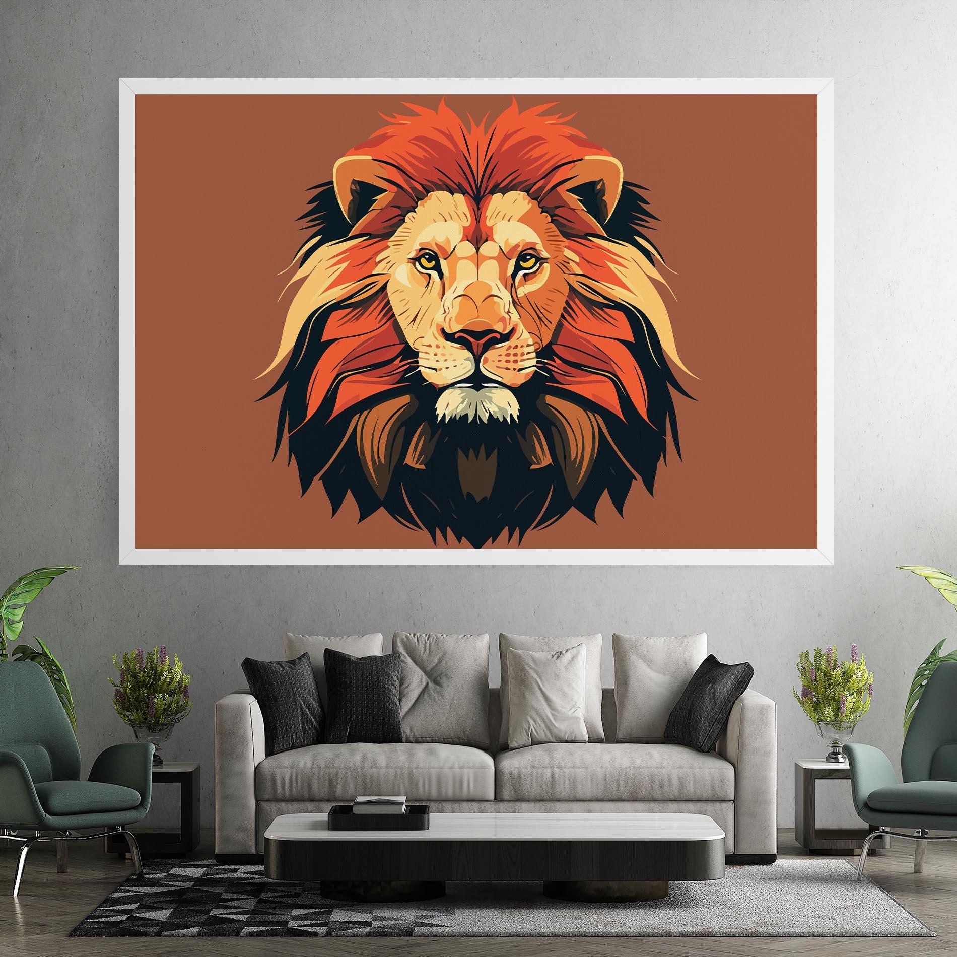 Картина на платно African Lion mockup 7