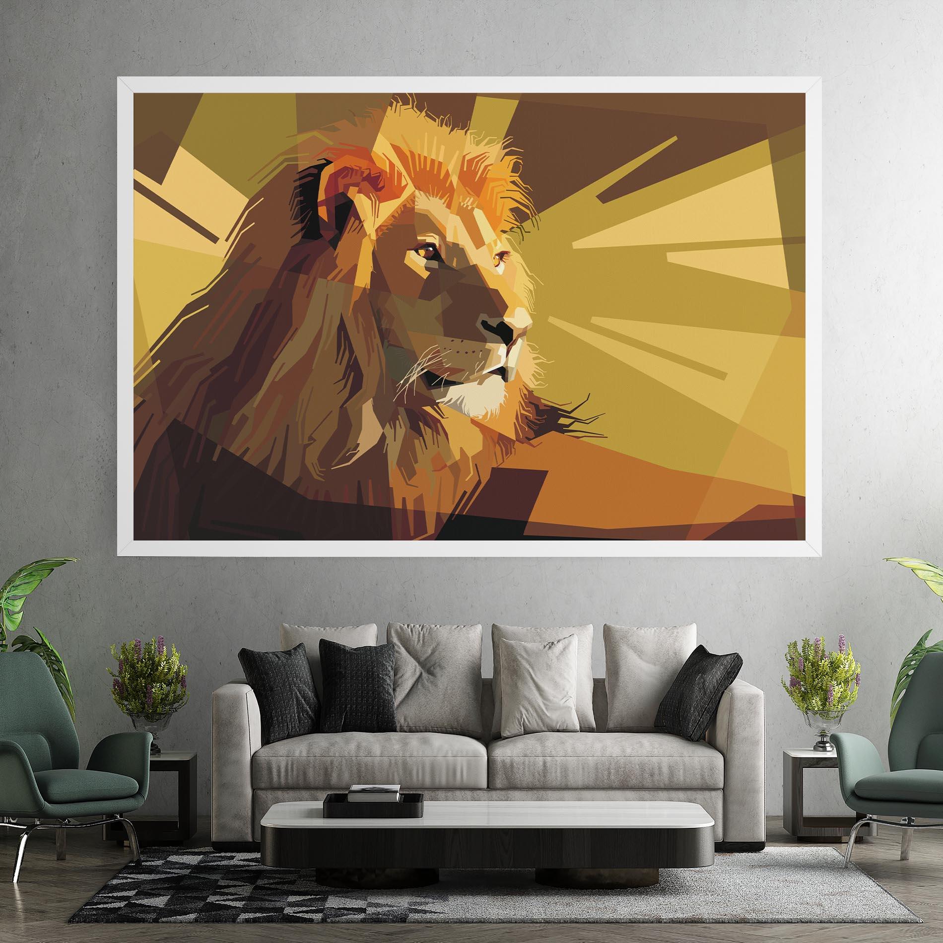 Картина на платно Lion Art mockup 7