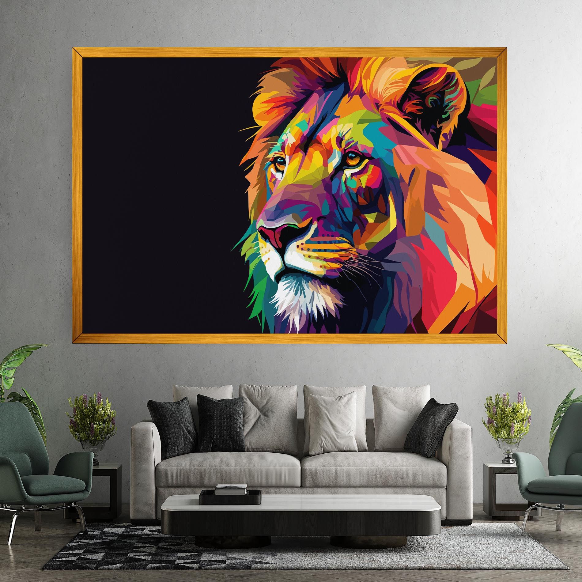 Colorful Lion mockup 7