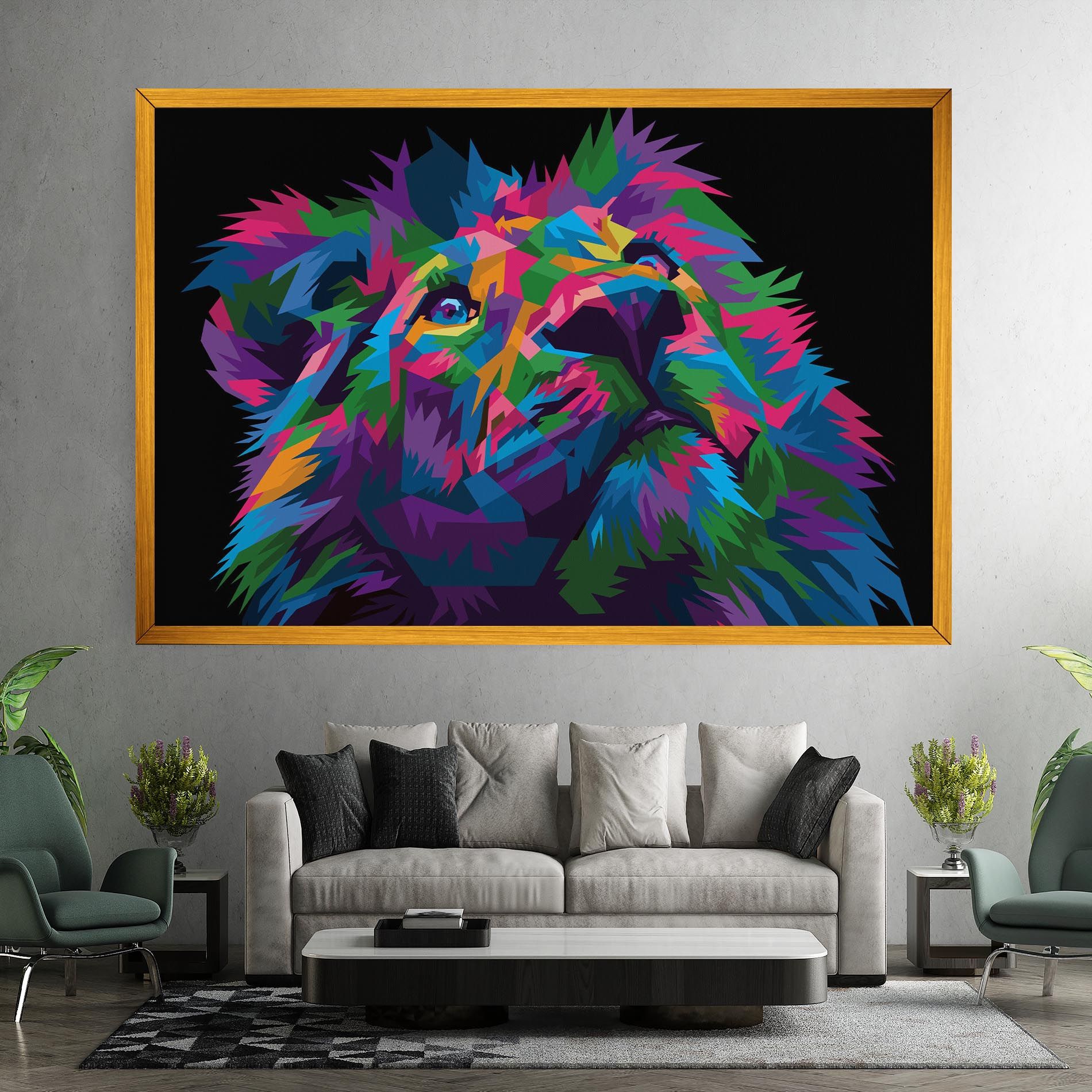 Cute Color Lion mockup 7
