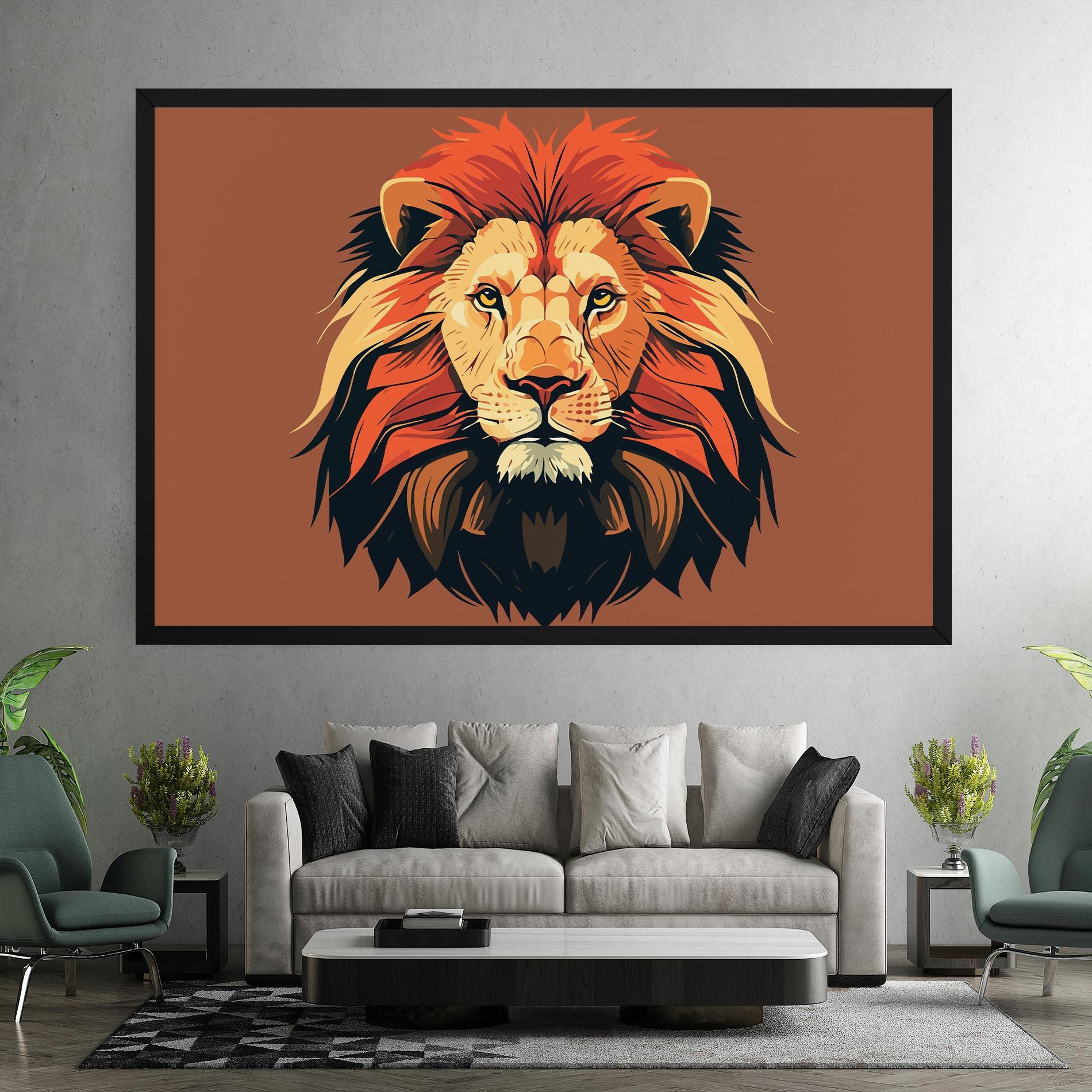 Картина на платно African Lion mockup 7