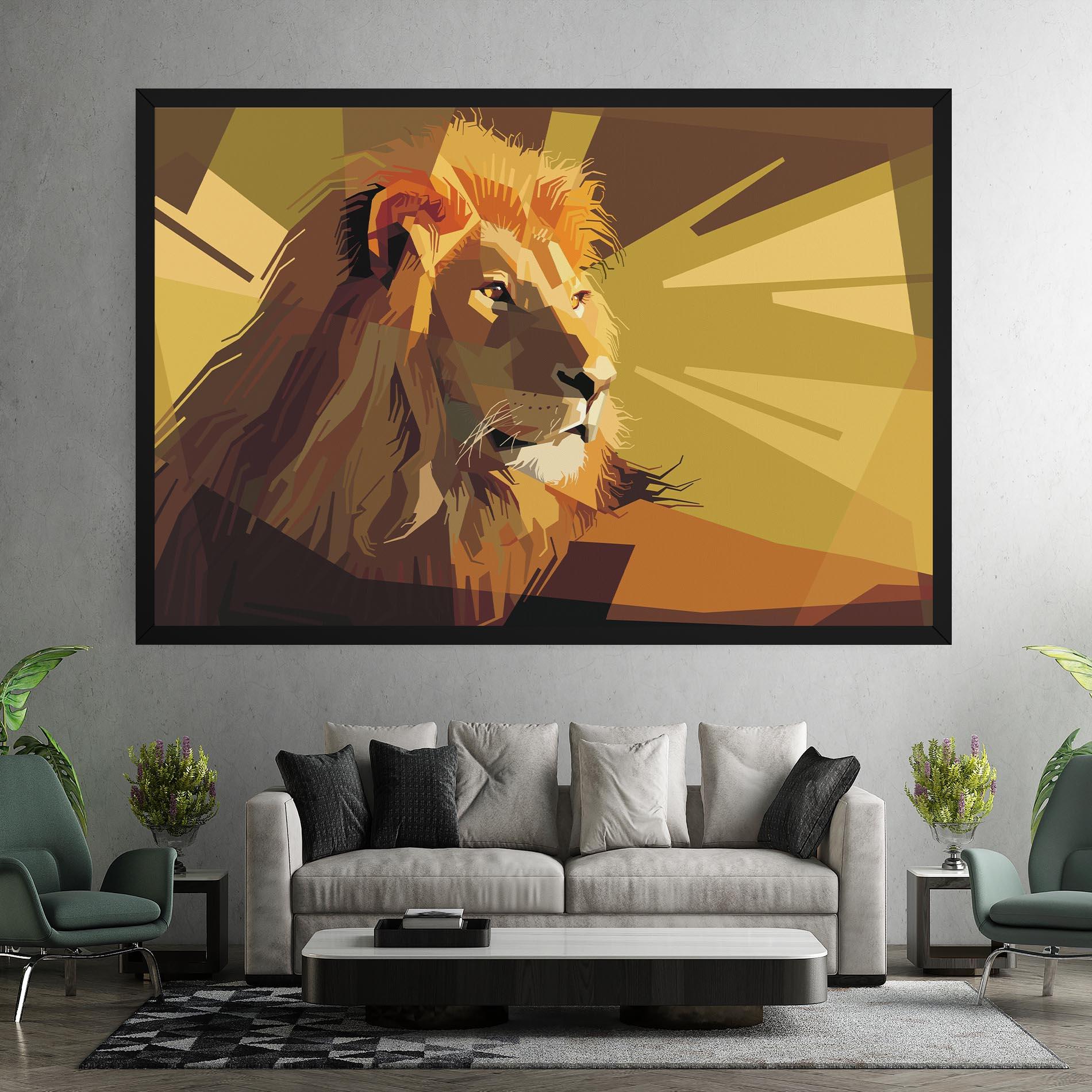Картина на платно Lion Art mockup 7