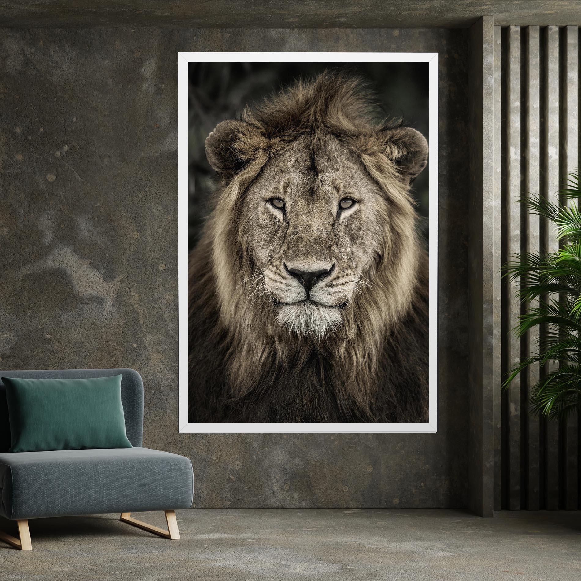 Картина на платно Lion Close Up mockup 7