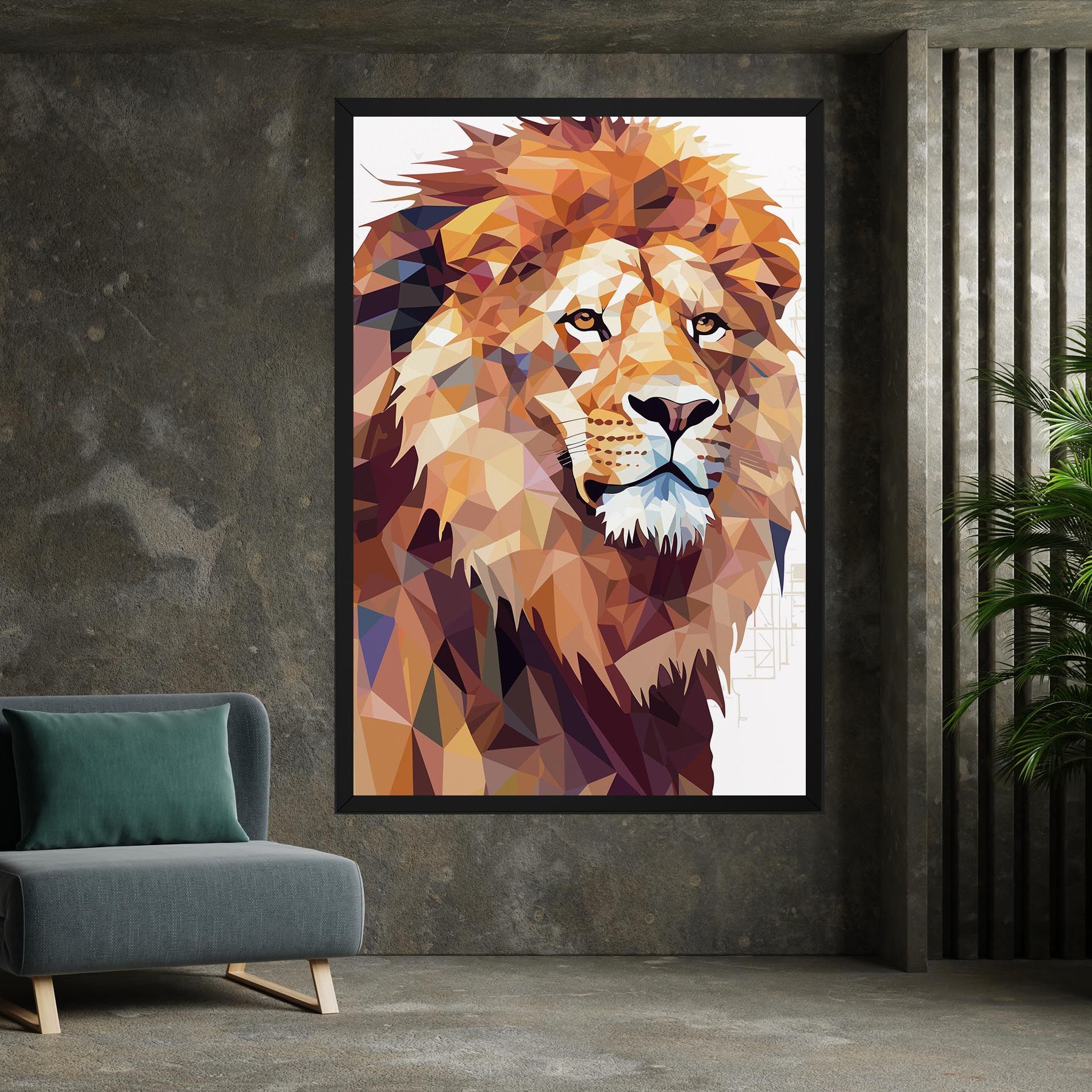 Artistic Lion Head mockup 7