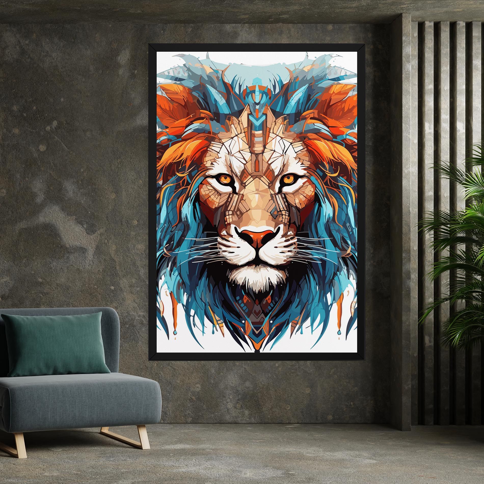 Blue Orange Lion mockup 7