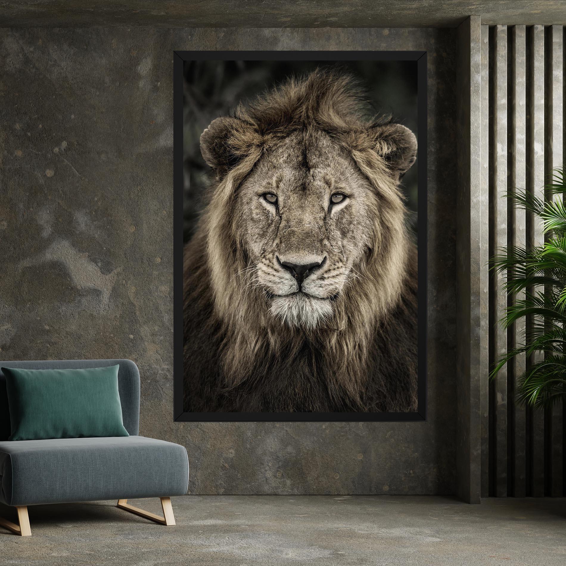 Картина на платно Lion Close Up mockup 7