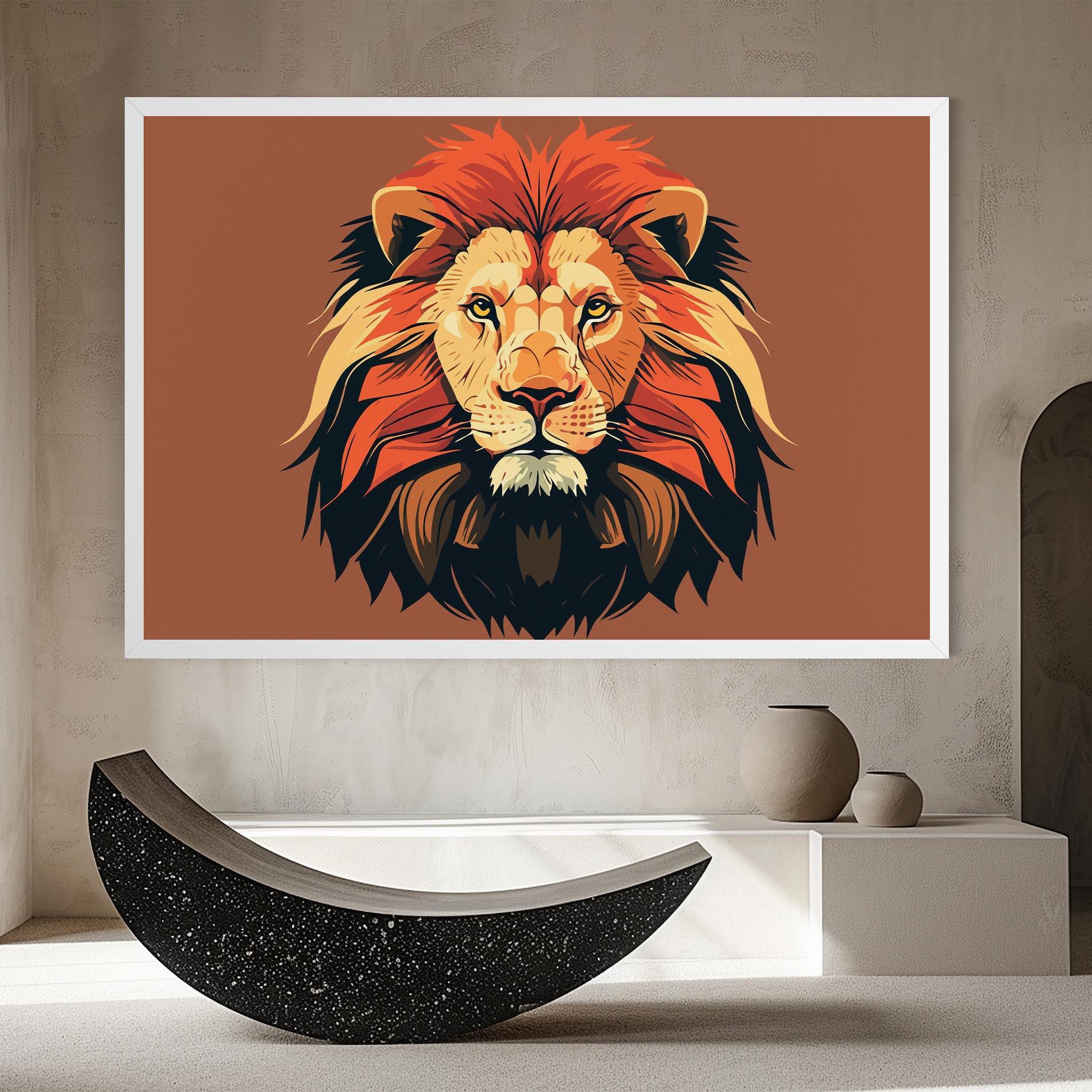 Картина на платно African Lion mockup 8