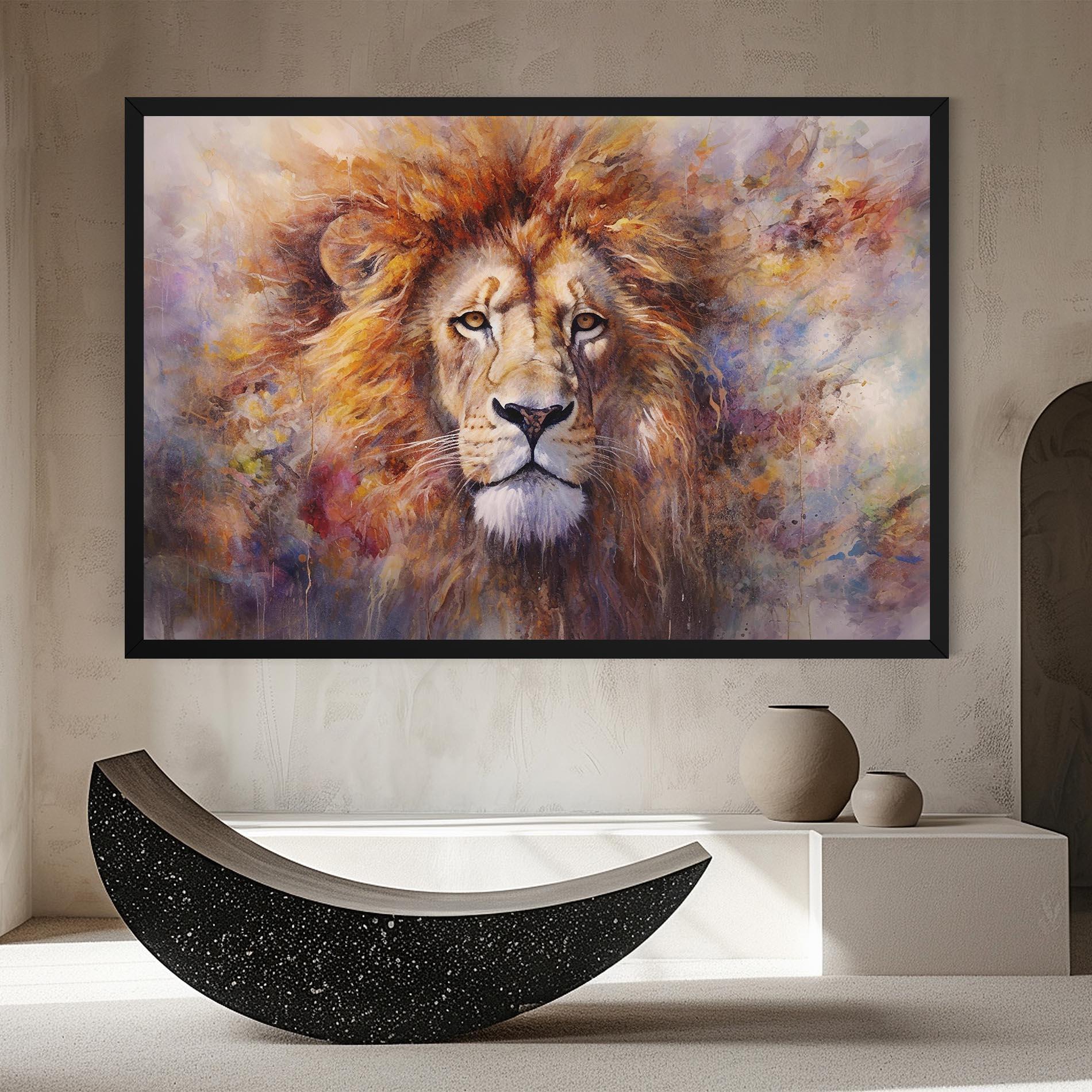 Картина на платно Abstract Lion Head mockup 8