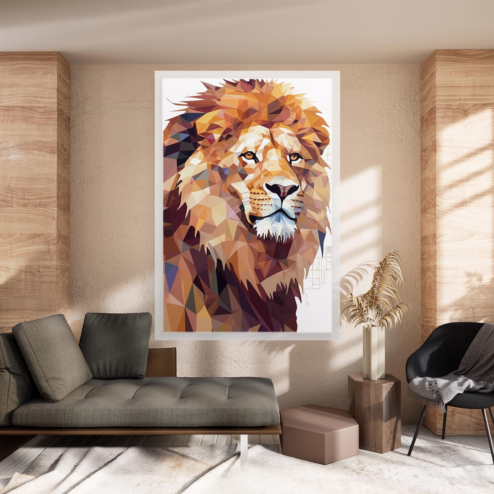 Картина на платно Artistic Lion Head mockup 8