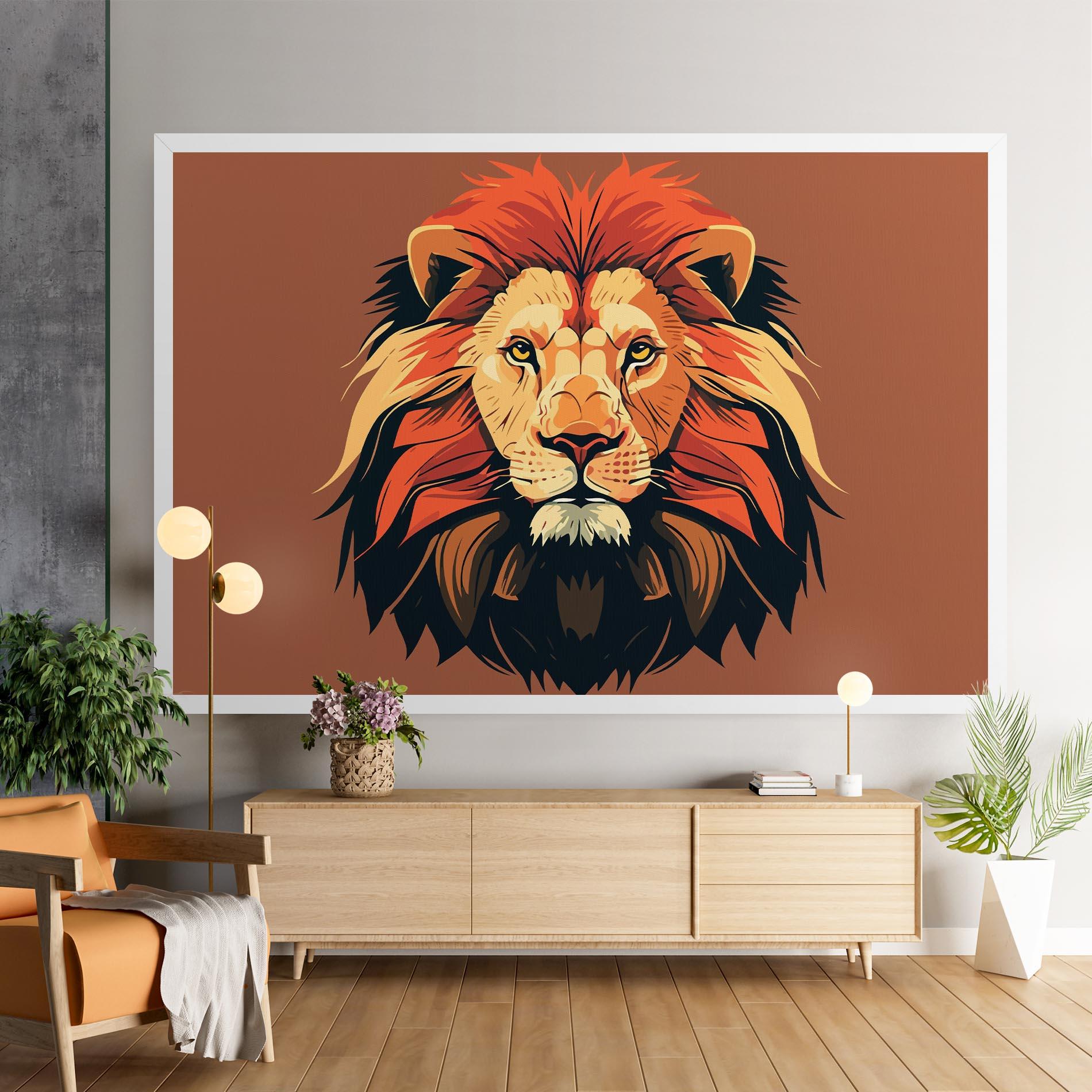 Картина на платно African Lion mockup 9