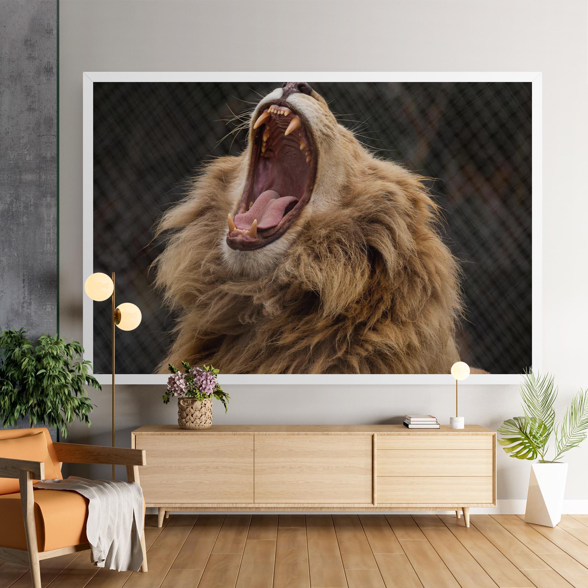 Картина на платно Angry Lion mockup 9