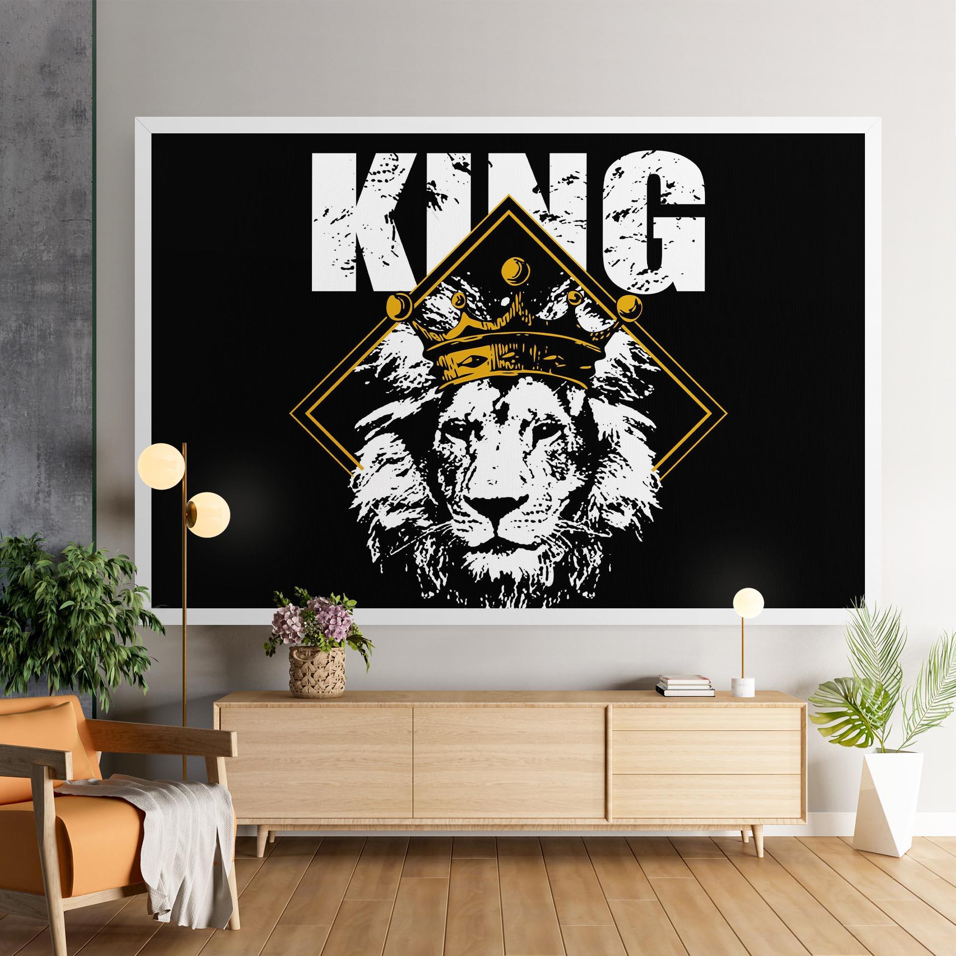 Картина на платно Jungle King mockup 9