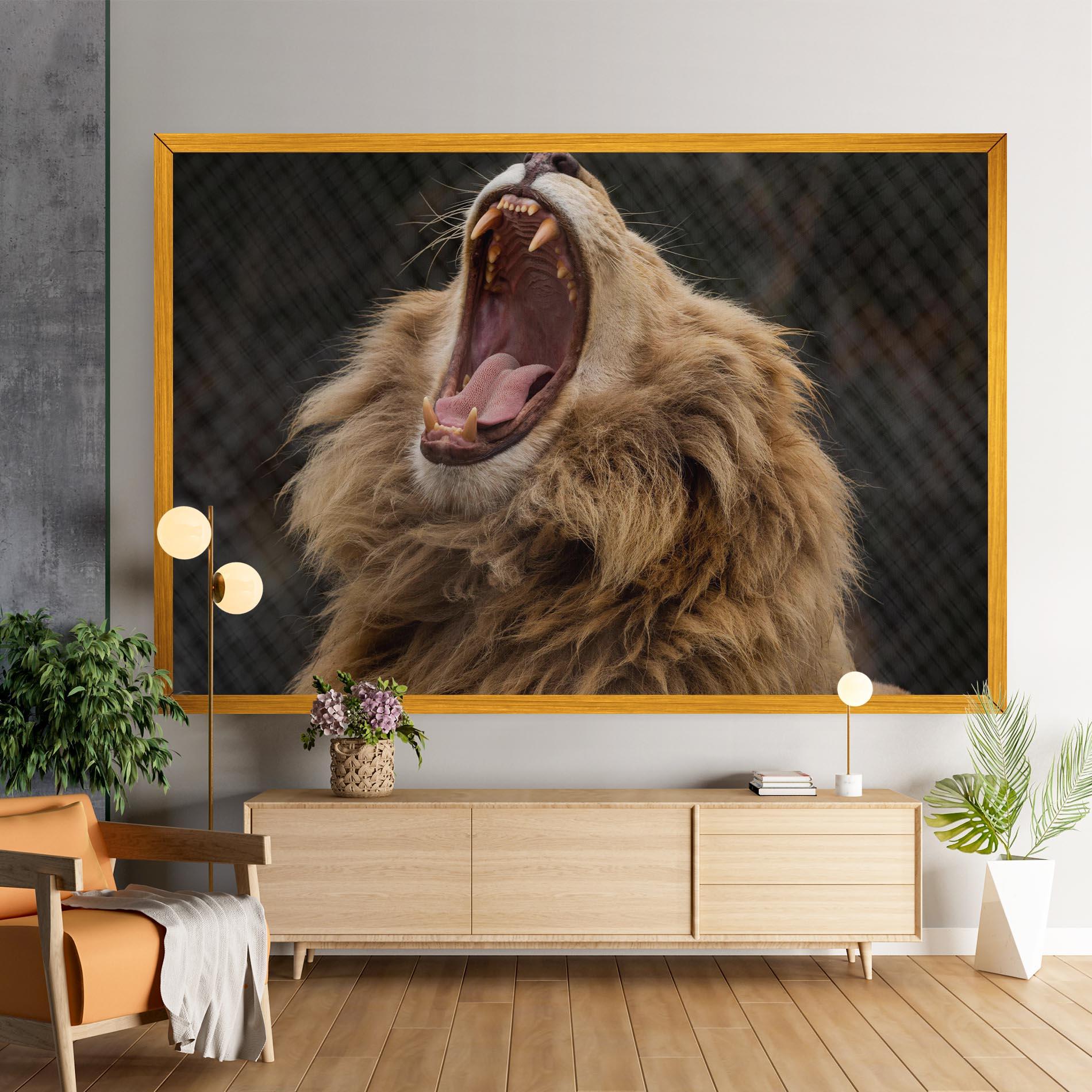 Картина на платно Angry Lion mockup 9