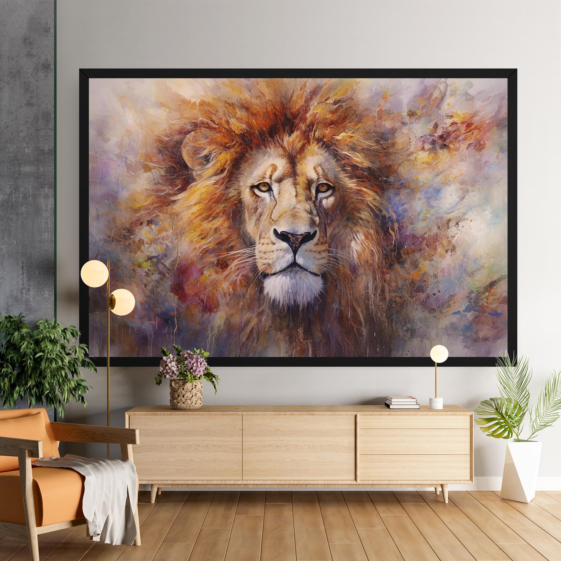 Картина на платно Abstract Lion Head mockup 9
