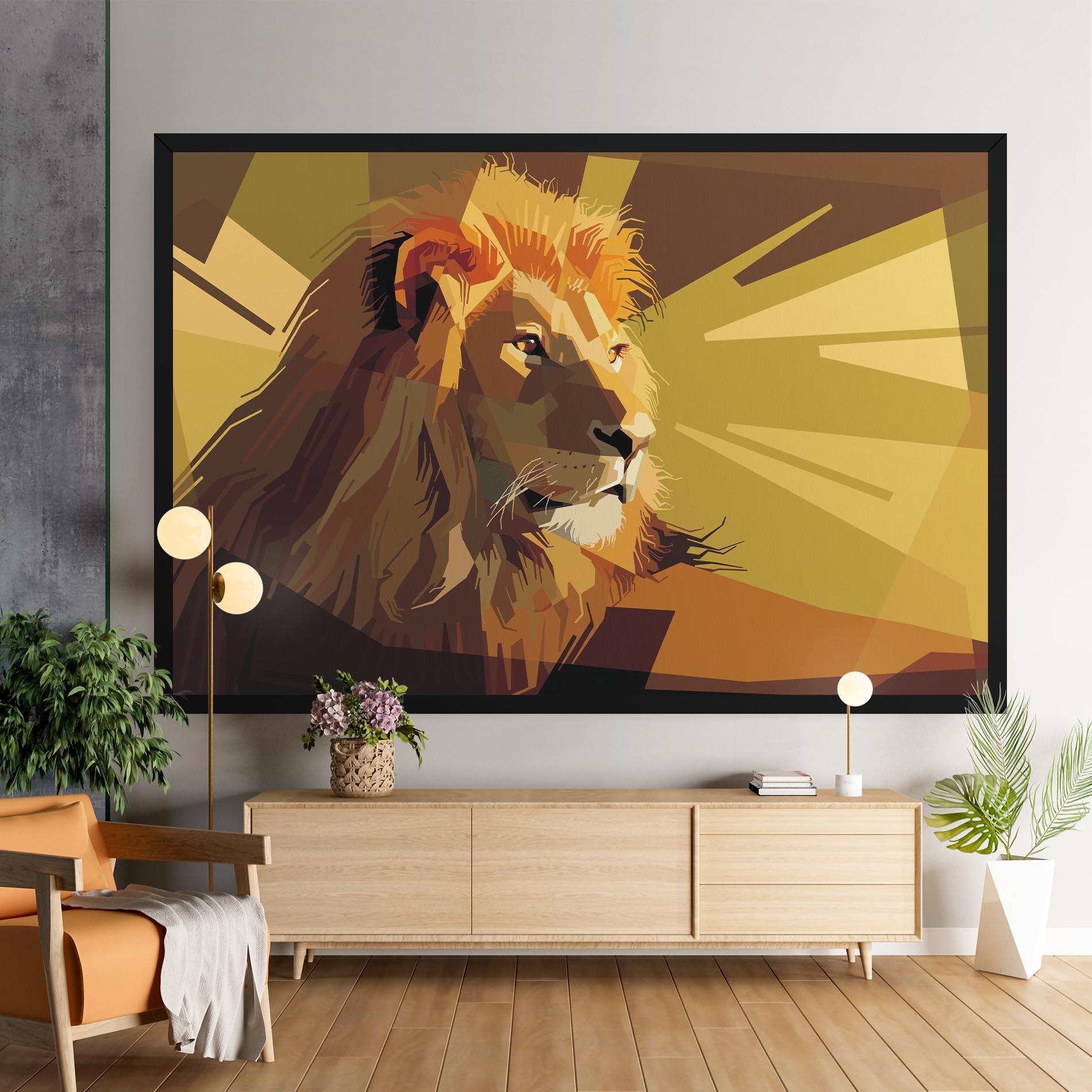 Картина на платно Lion Art mockup 9