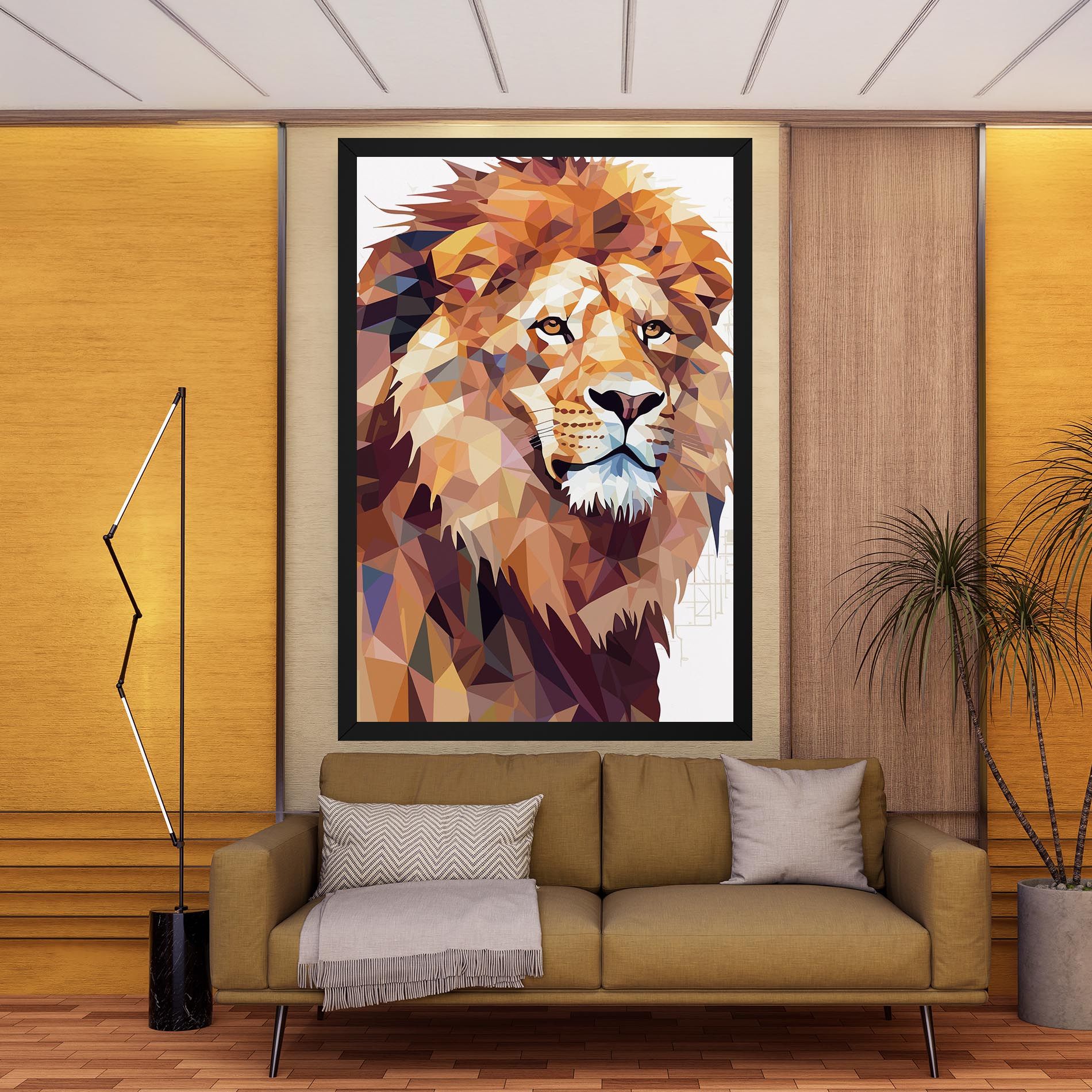 Artistic Lion Head mockup 9