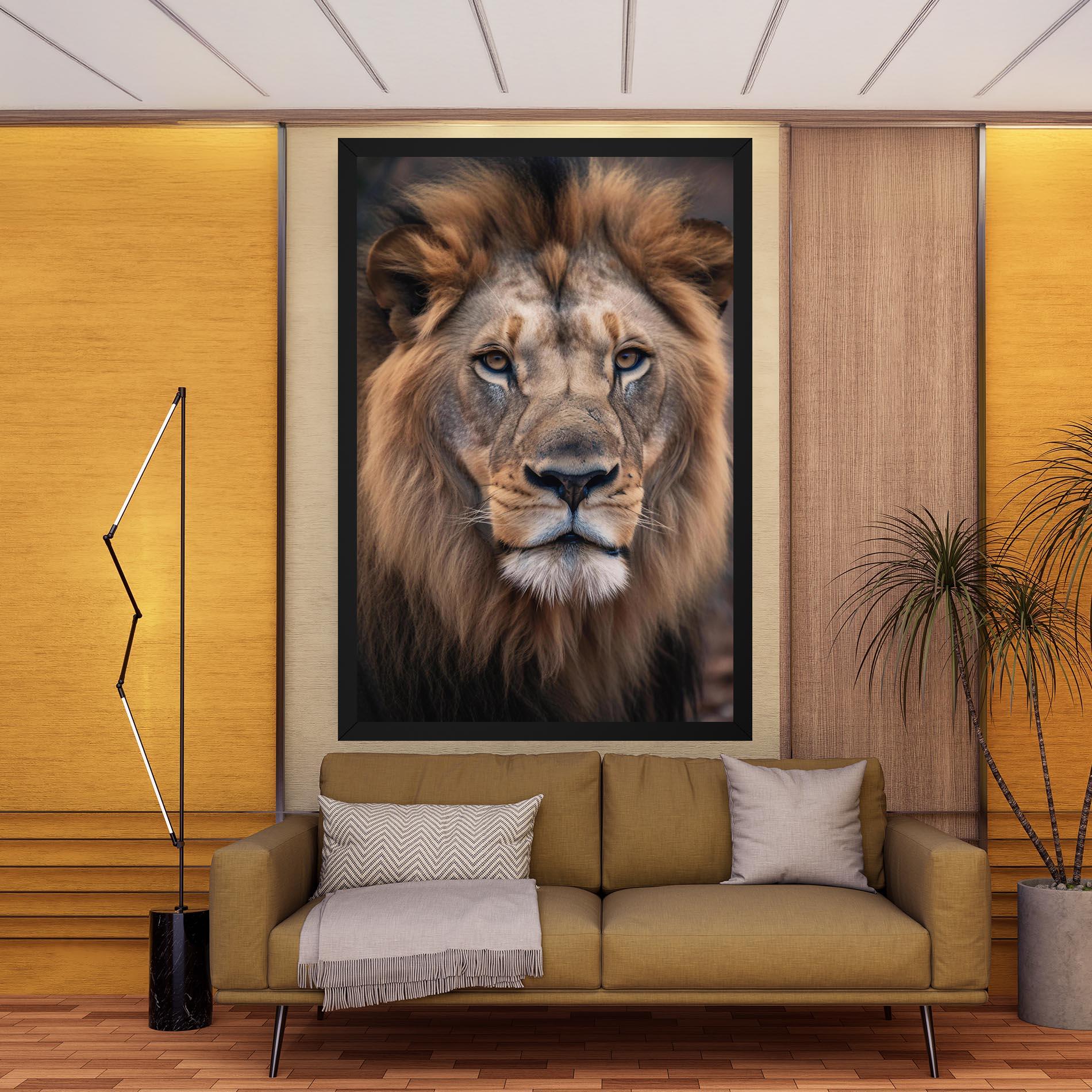 Картина на платно Wild Lion View mockup 9