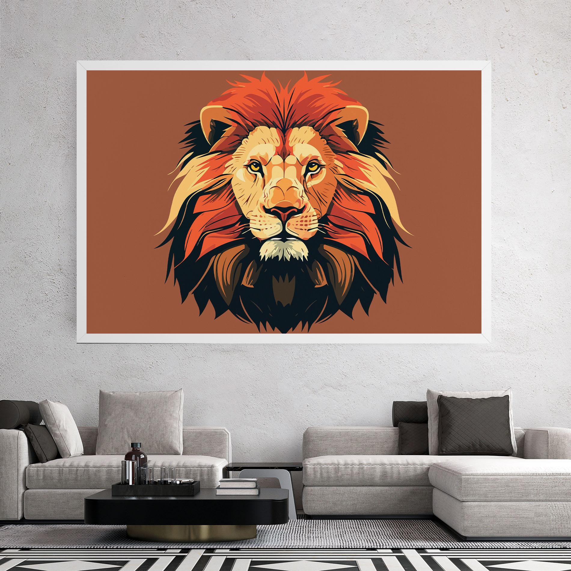 Картина на платно African Lion mockup 2