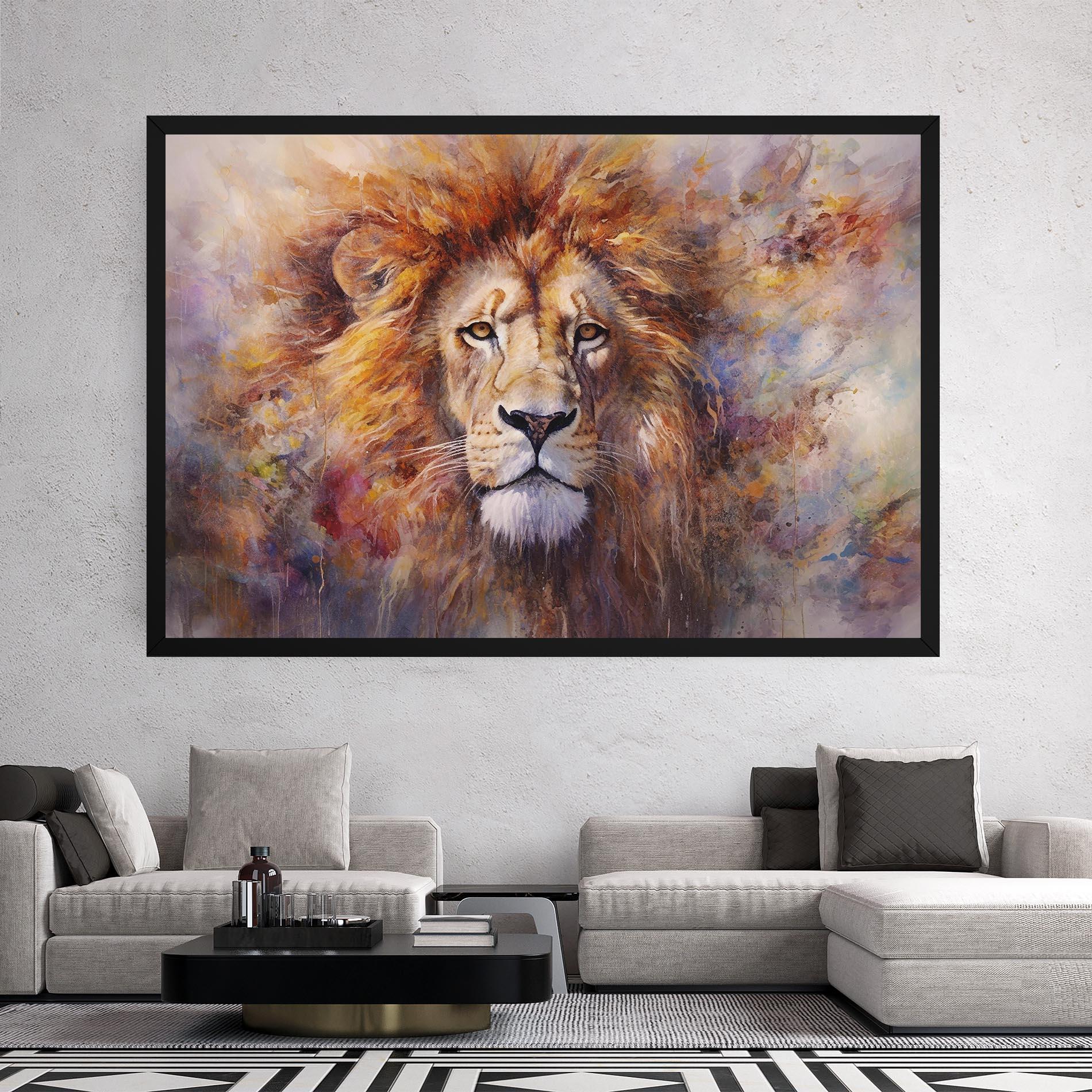 Картина на платно Abstract Lion Head mockup 2