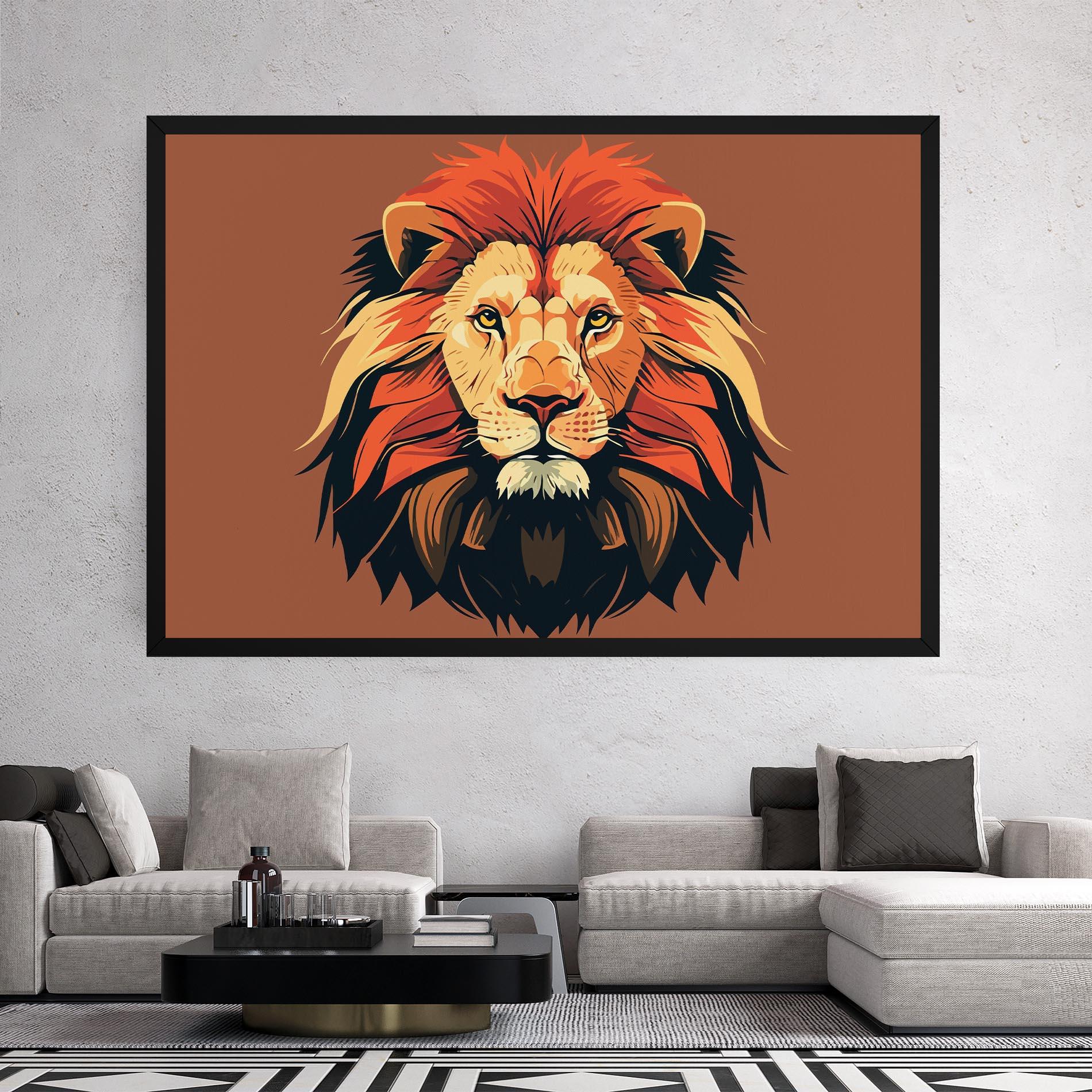 Картина на платно African Lion mockup 2