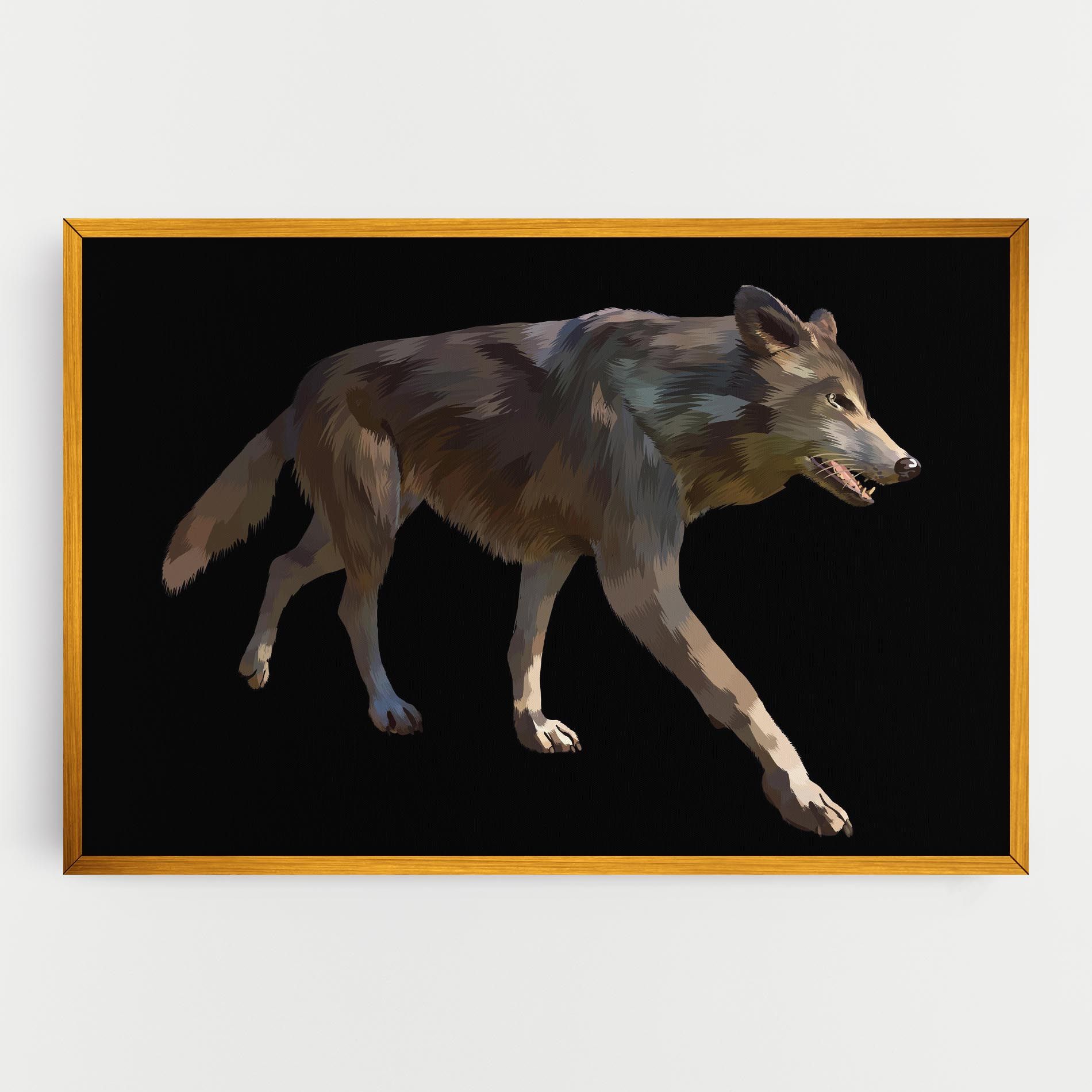 3d Wolf mockup 0