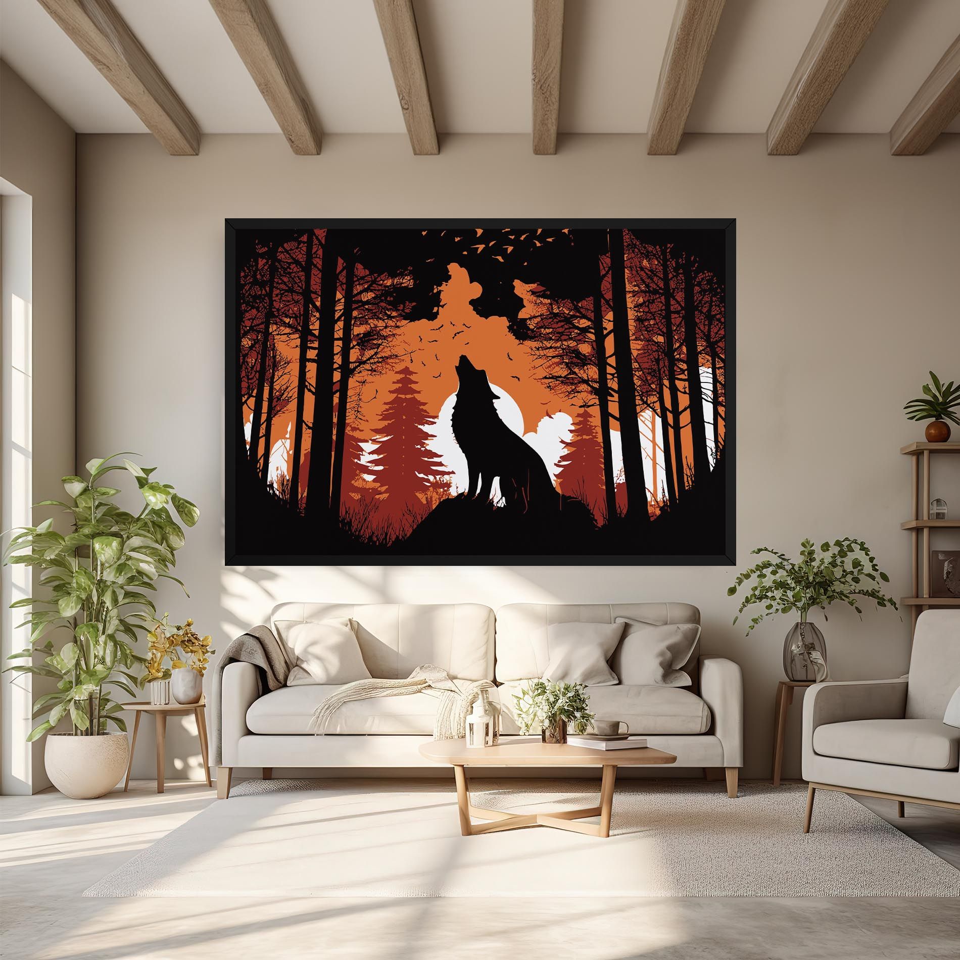Orange Sky Wolf mockup 6