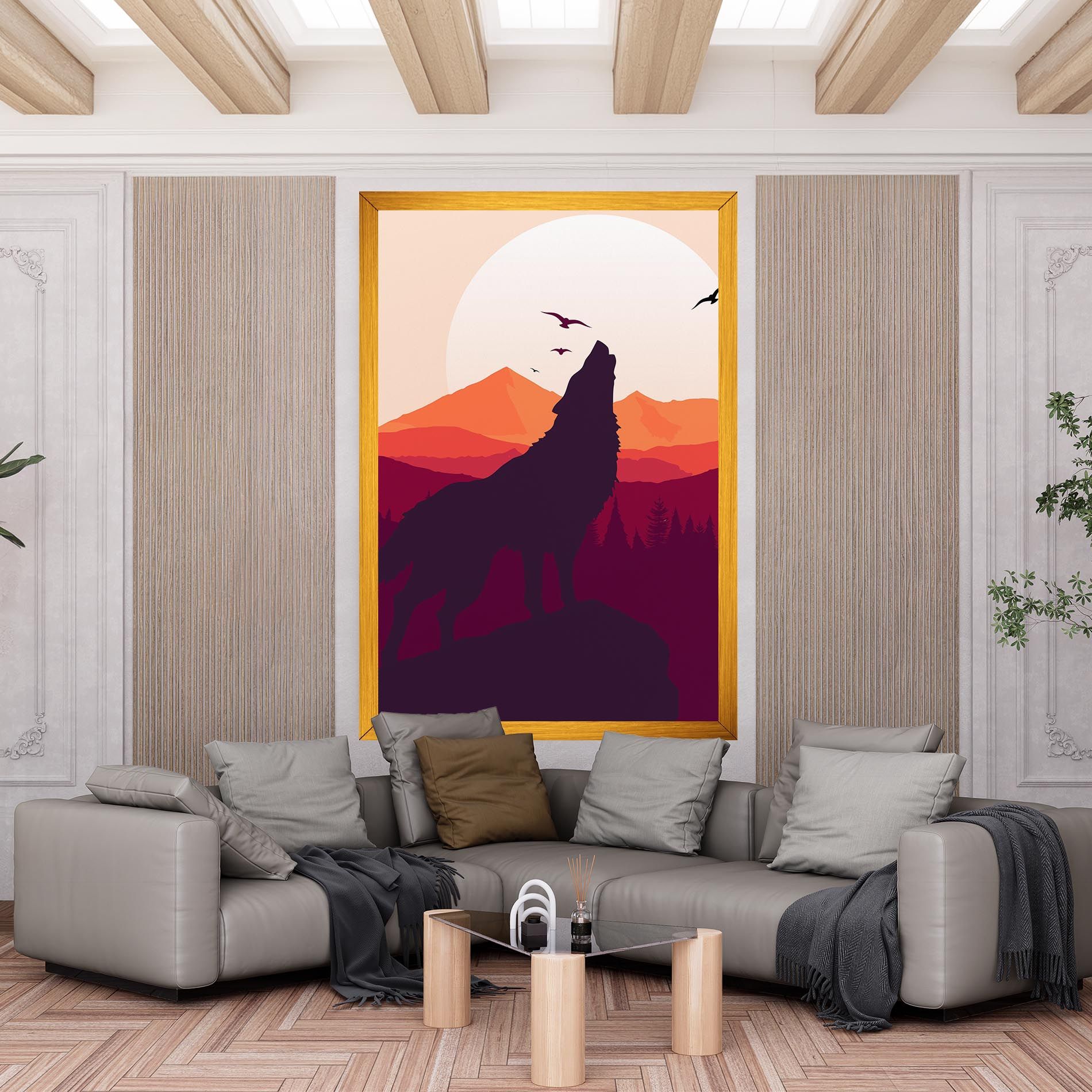 Wolf Pink Moon mockup 6