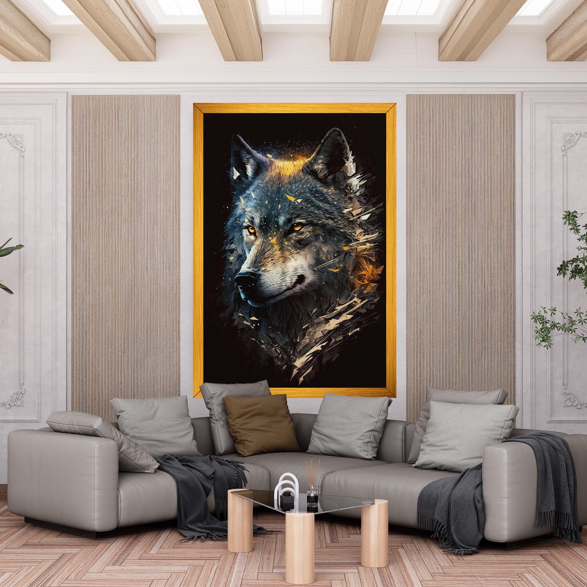 Wolf Portrait mockup 6