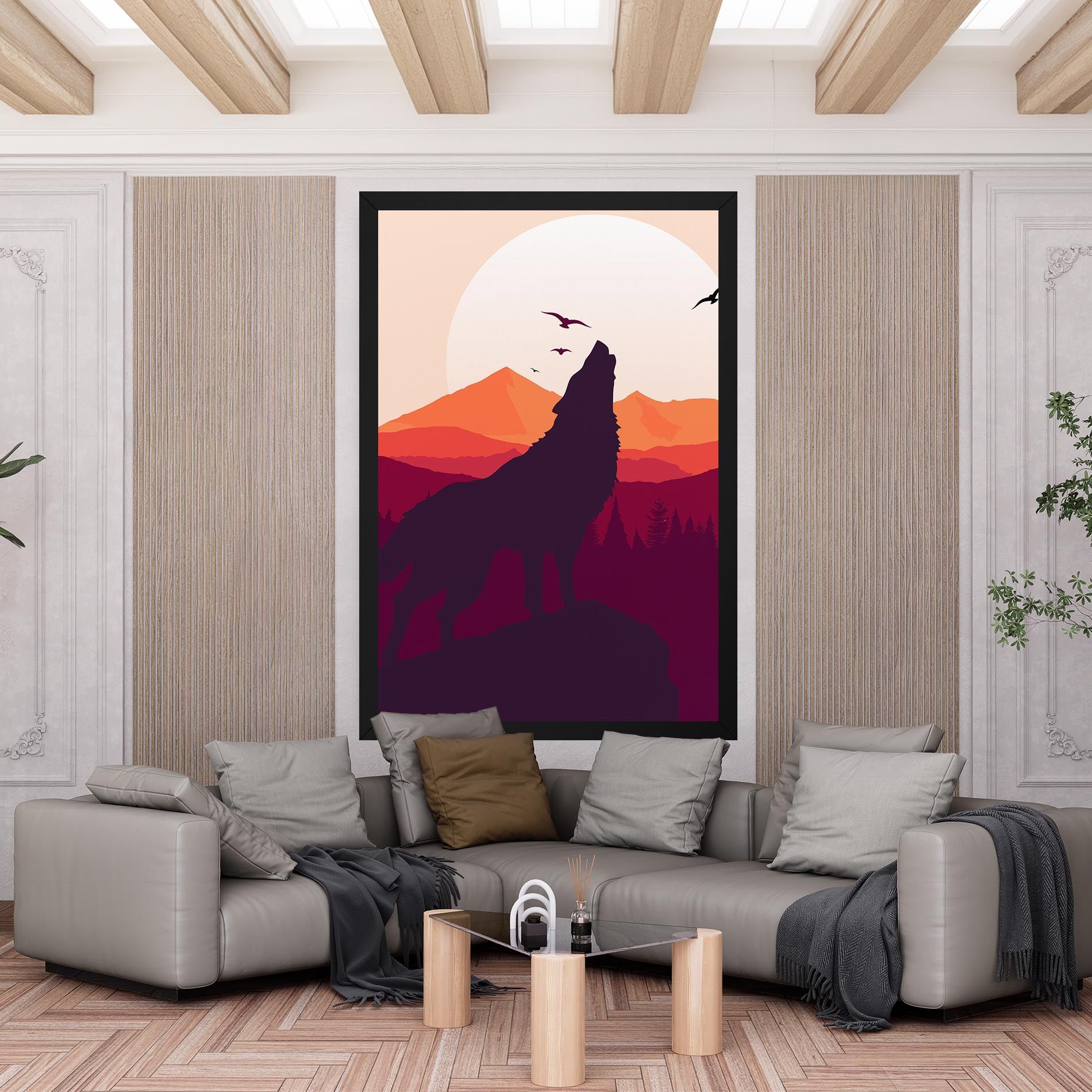 Wolf Pink Moon mockup 6