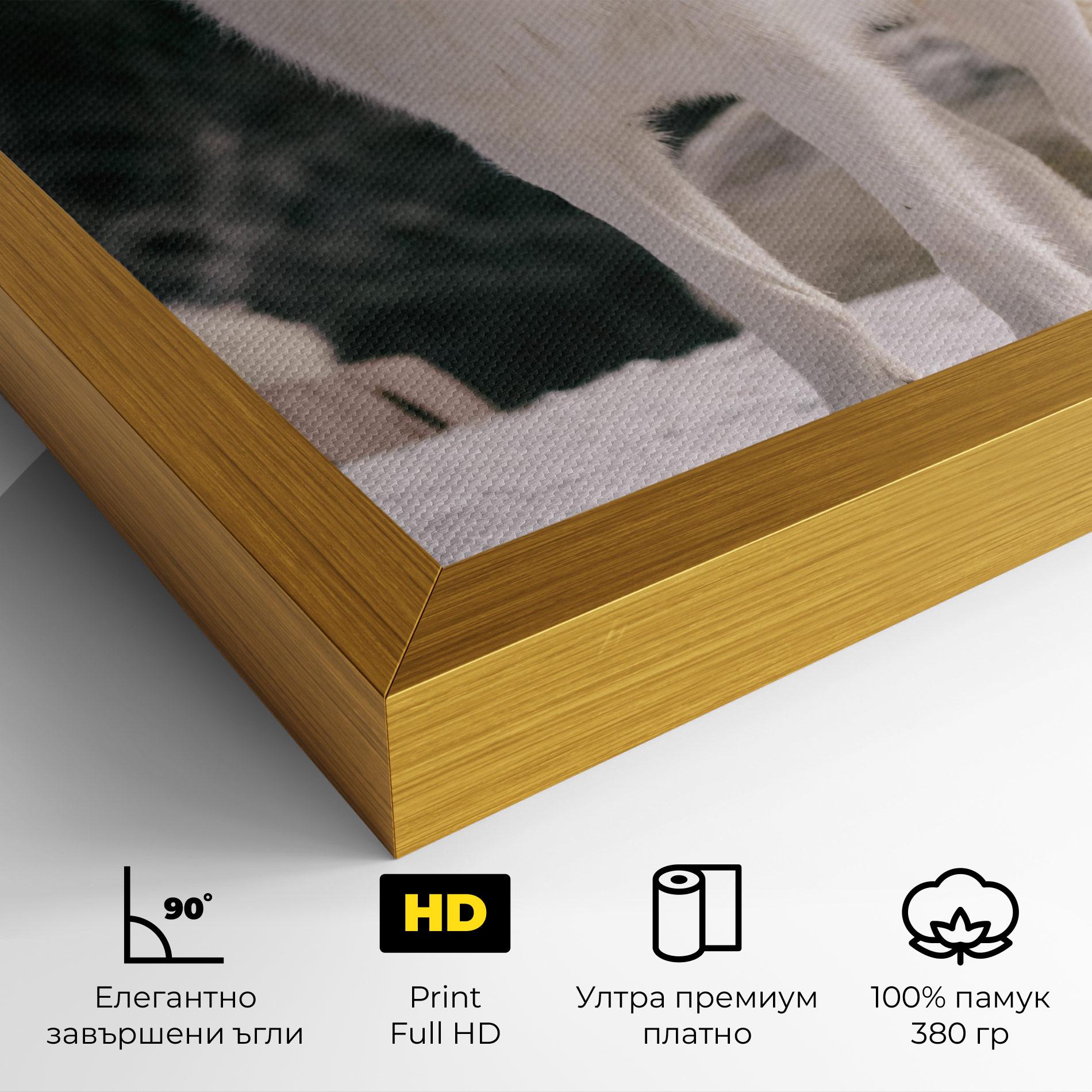 Картина на платно Laughing White Wolf mockup 4