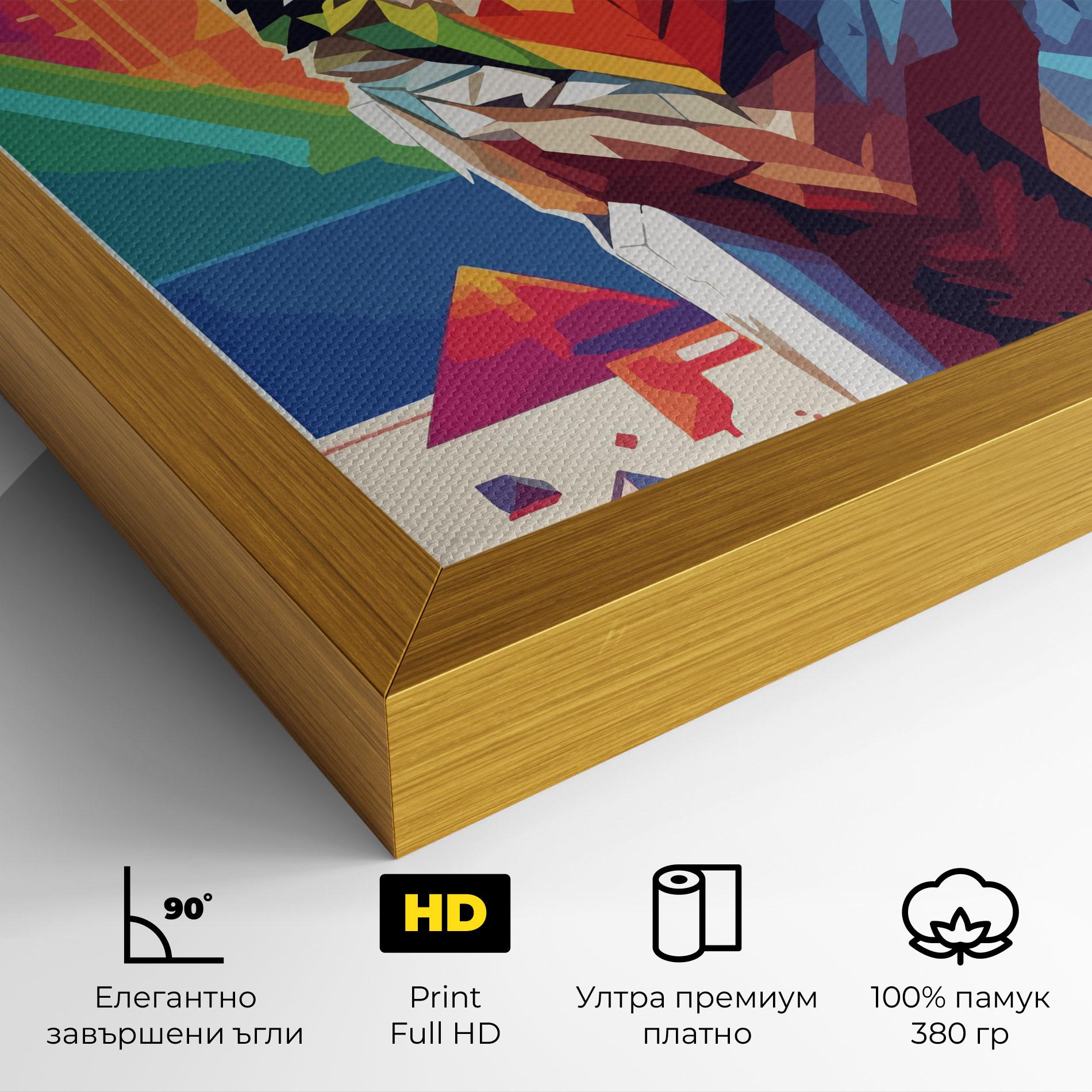 Картина на платно Wolf Character mockup 4